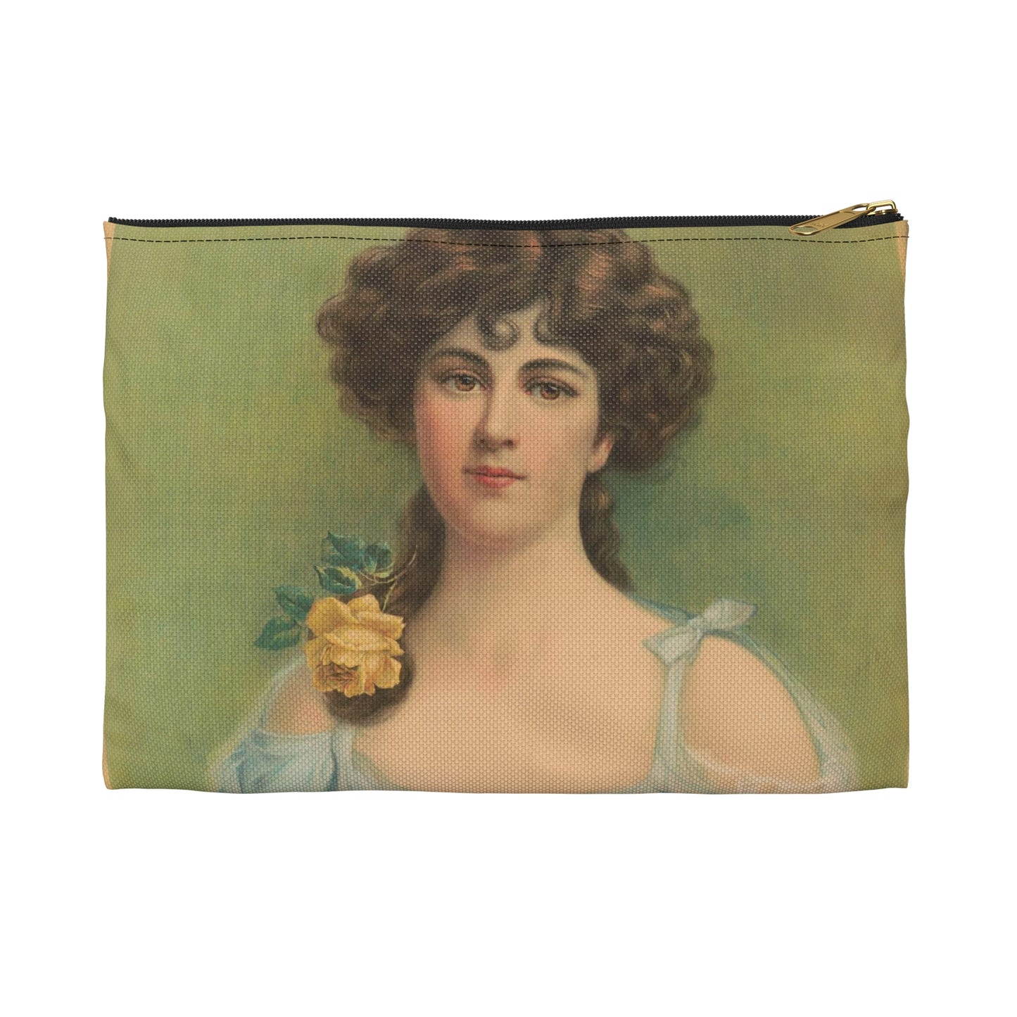 Hazel eyes - Print, Library of Congress collection Large Organizer Pouch with Black Zipper