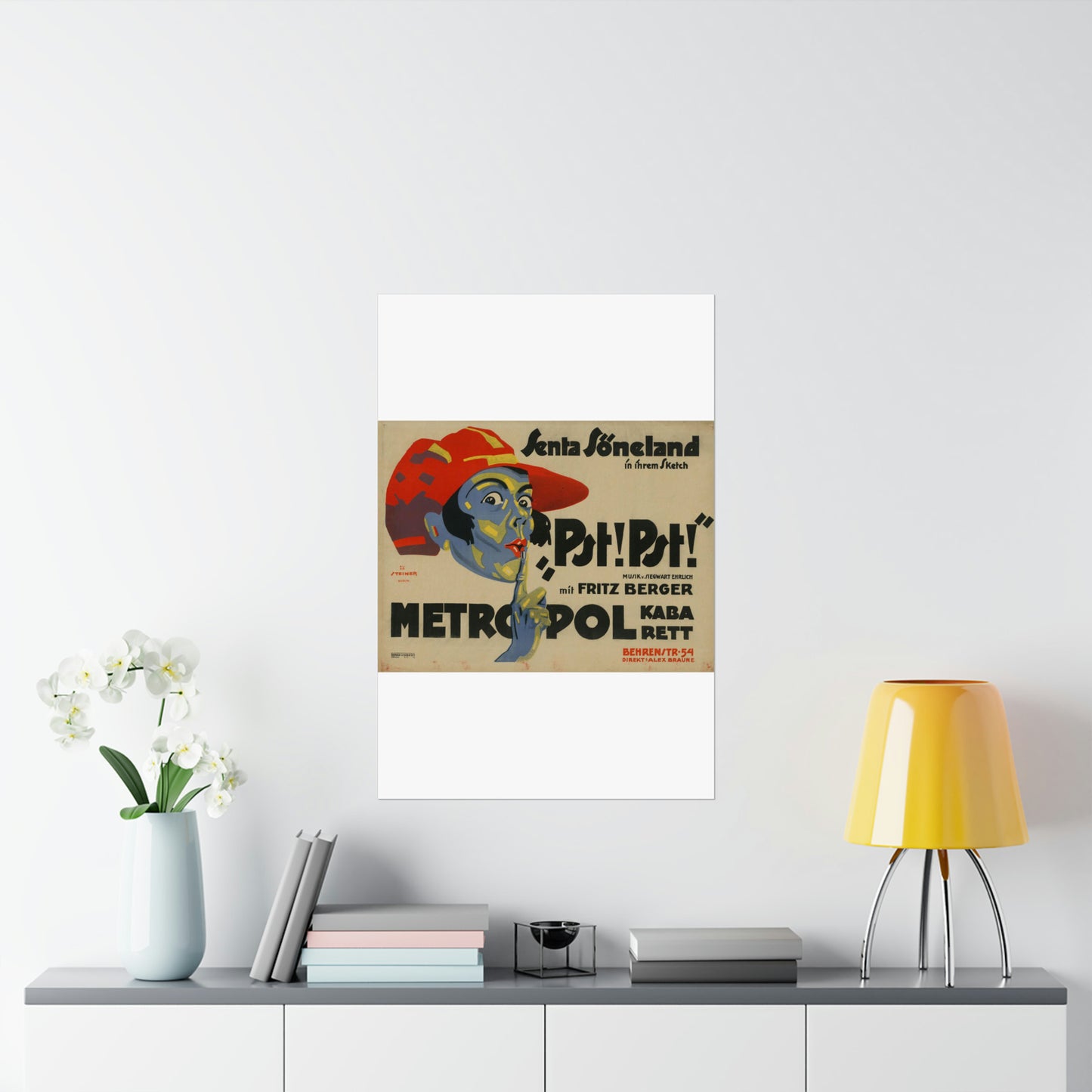 Jo Steiner - Senta Söneland in ihrem Sketch “Pst! Pst!” High Quality Matte Wall Art Poster for Home, Office, Classroom