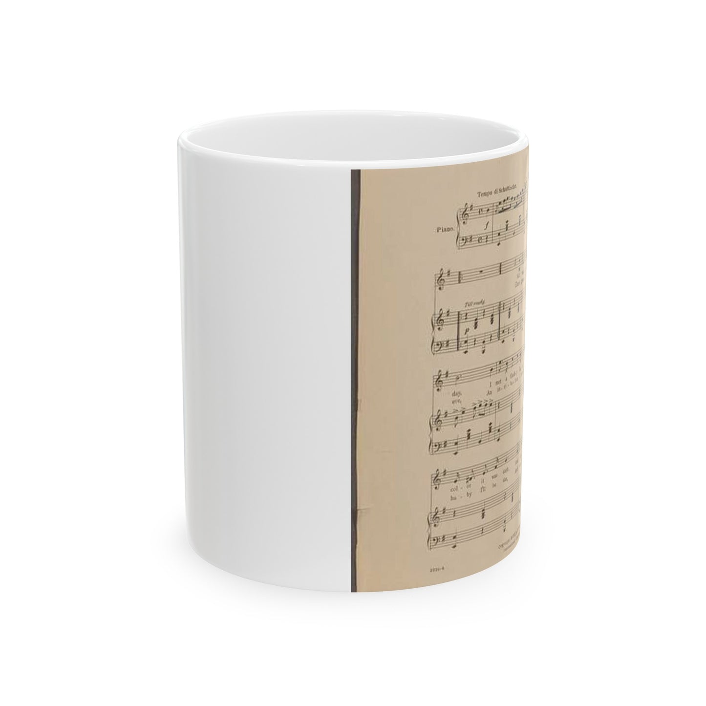 A new gal just in town - Public domain sheet music scan Beautiful Novelty Ceramic Coffee Mug 11oz