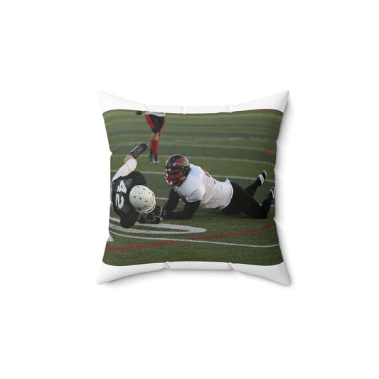 Fred Spencer, Falcons defensive lineman, trips up a Decorative Accent Square Pillow
