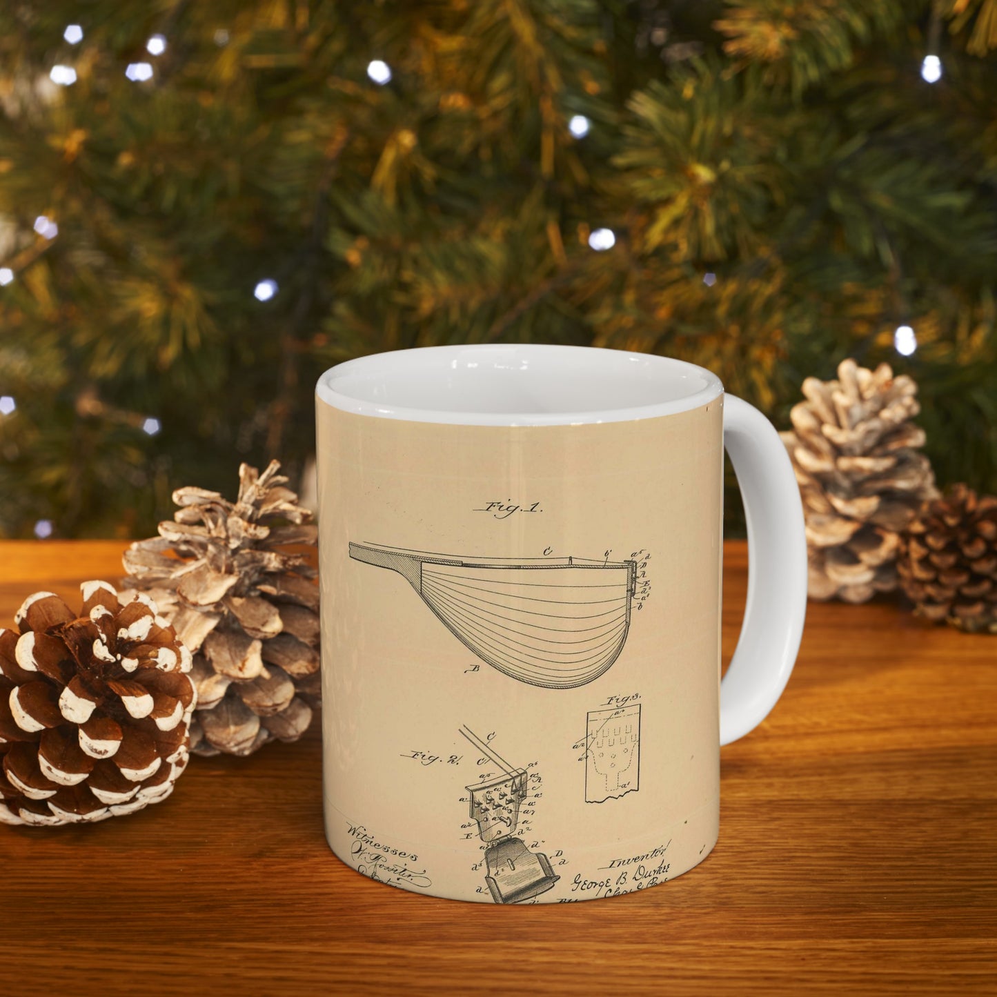 Patent Case File No. 447,946, Tail Piece for Musical Instruments, Inventor- George B. Durkee - DPLA - 66f1ae972640a44a99f23ab74bfaa304 (page 32) Beautiful Novelty Ceramic Coffee Mug 11oz