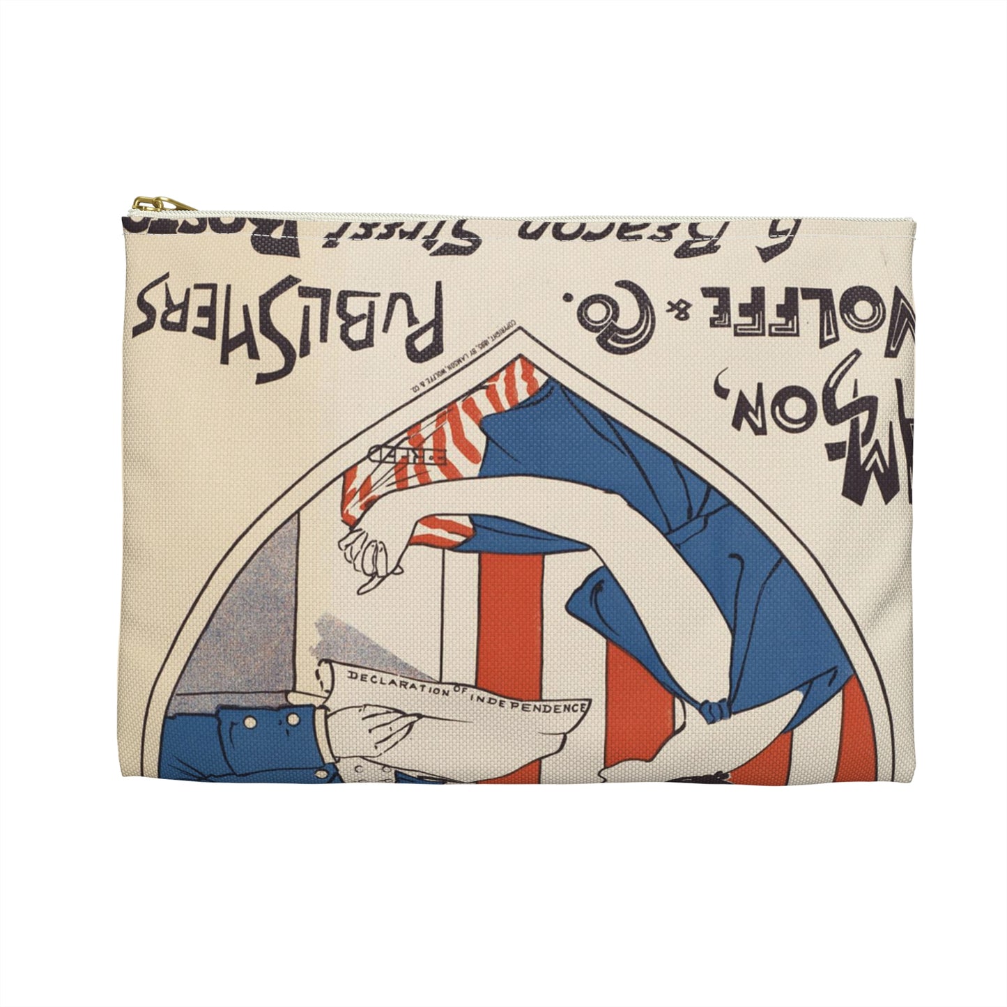 Uncle Sam's church by John Bell Bouton Large Organizer Pouch with Black Zipper