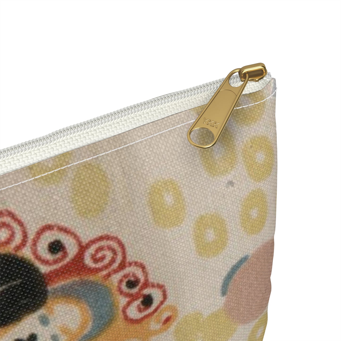 Textile sample - Public domain dedication image Large Organizer Pouch with Black Zipper