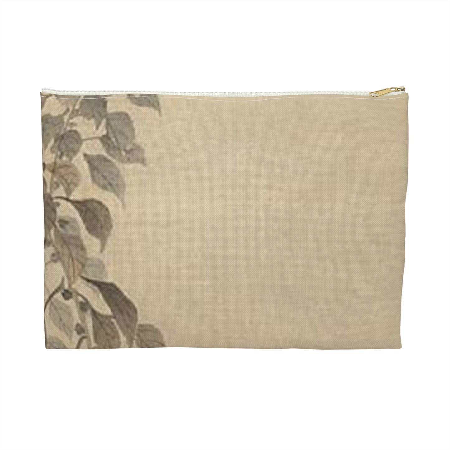 Koson - quails, Ohara Koson Large Organizer Pouch with Black Zipper