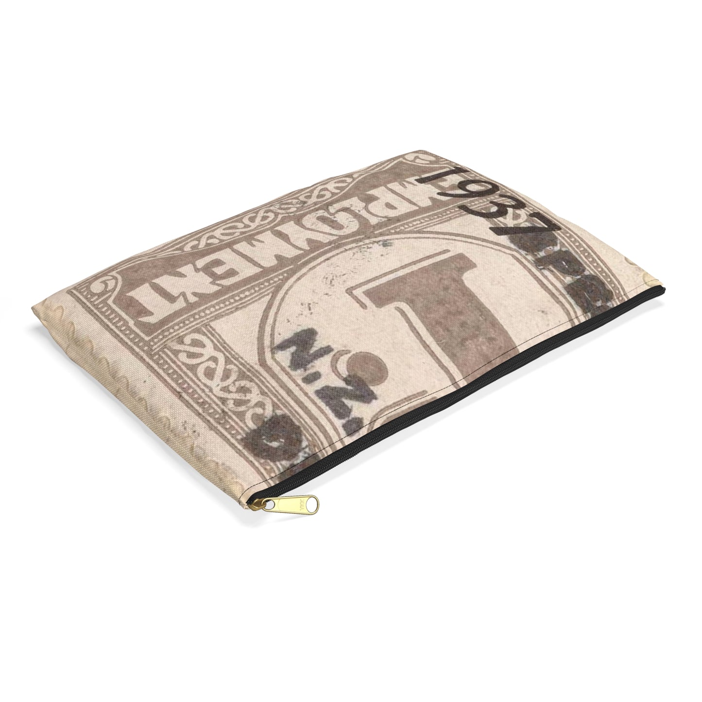 Block of one penny Unemployment Relief stamps overprinted '1937' and 'Specimen' Large Organizer Pouch with Black Zipper