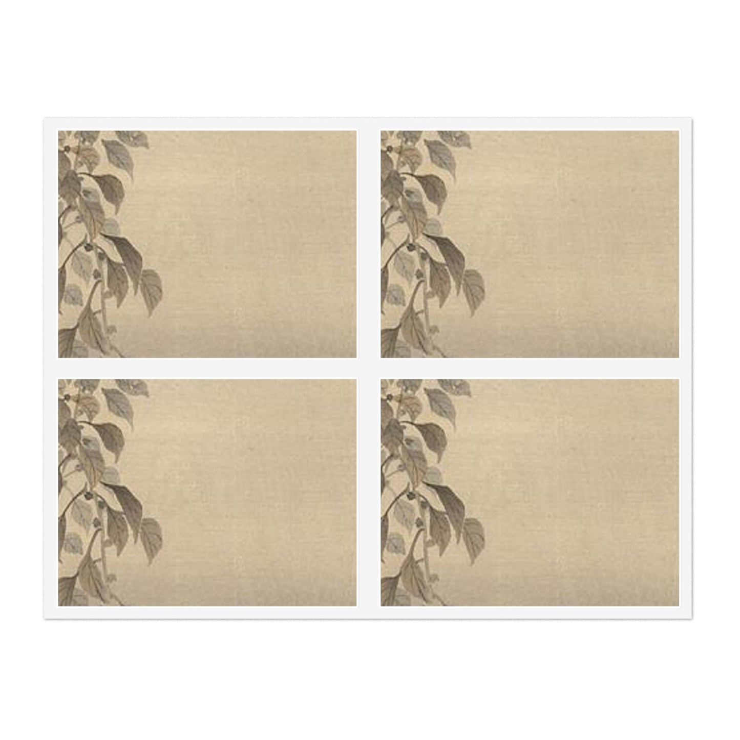 Koson - quails, Ohara Koson Laminated UV Protective Vinyl Stickers