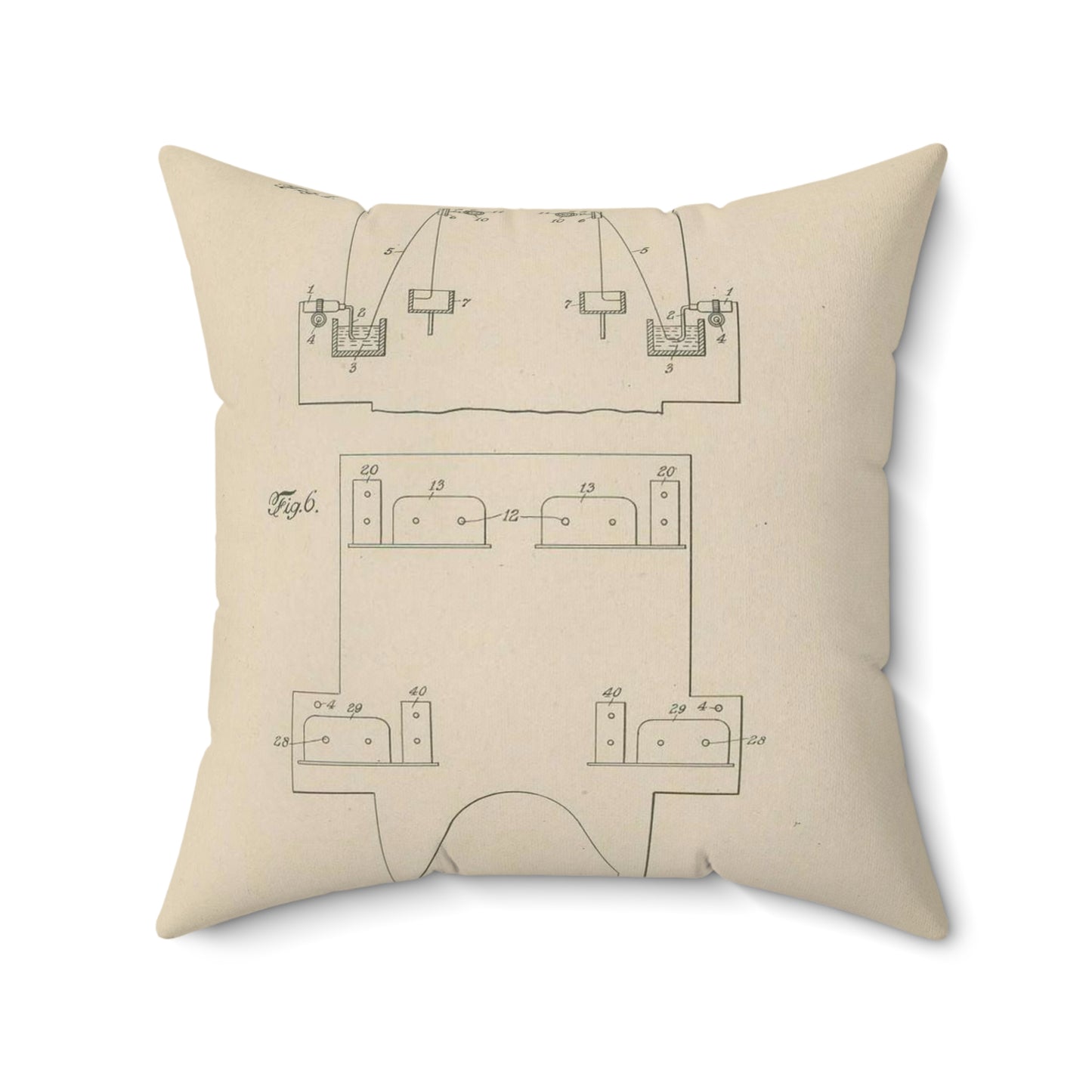 Patent Case File No. 2,060,097, Method of Spinning Rayon, Inventors Edward R. McKee and Archibald S. Hunter - DPLA - 472f8c0cc0da4d044e243ea2d0e841d1 (page 5) Decorative Accent Square Pillow