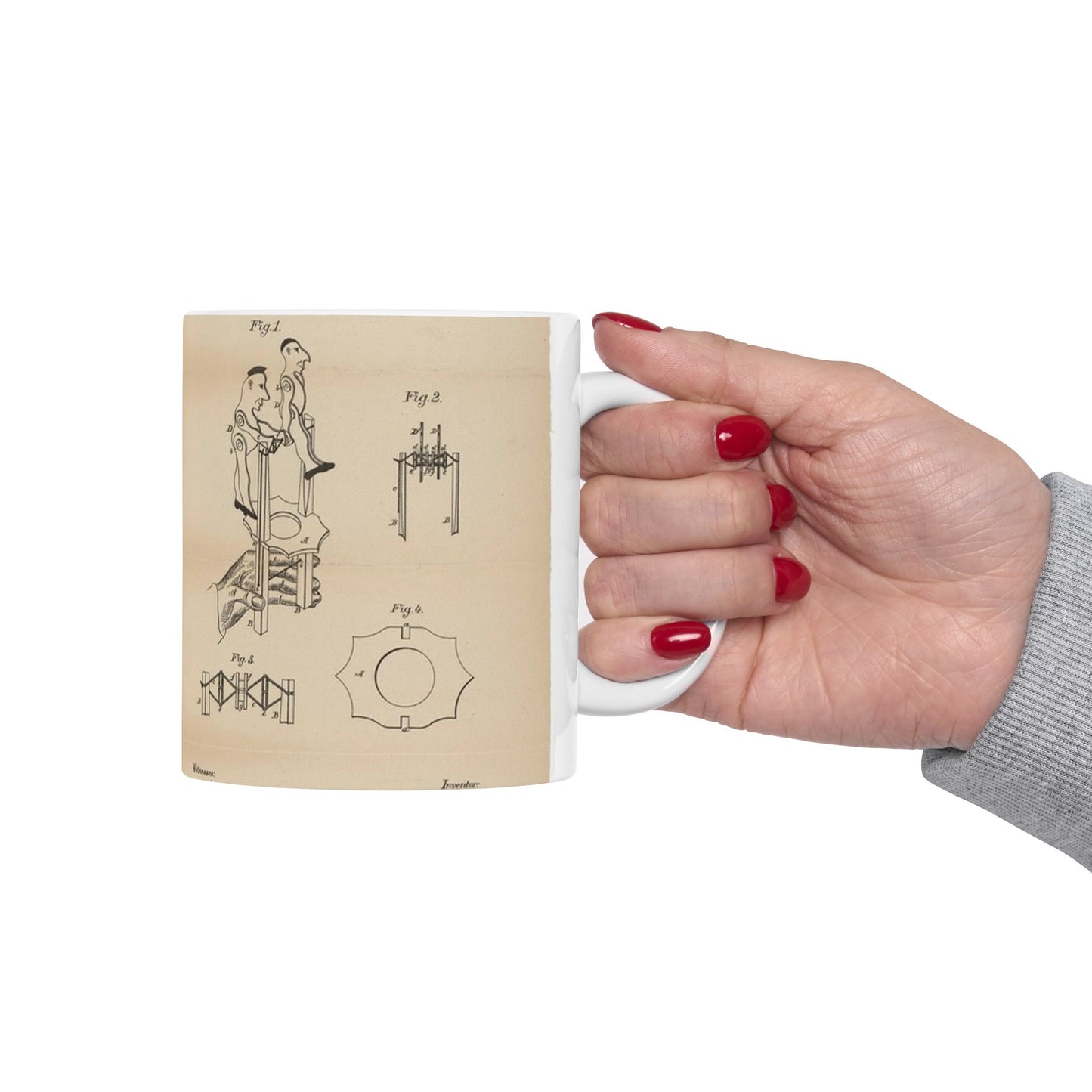 Patent drawing - for a Toy Gymnast Public domain  image Beautiful Novelty Ceramic Coffee Mug 11oz