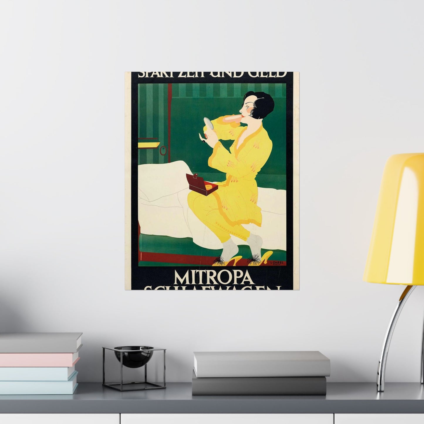 Poster-Mitropa-Schlafwagen-Zabel-b High Quality Matte Wall Art Poster for Home, Office, Classroom