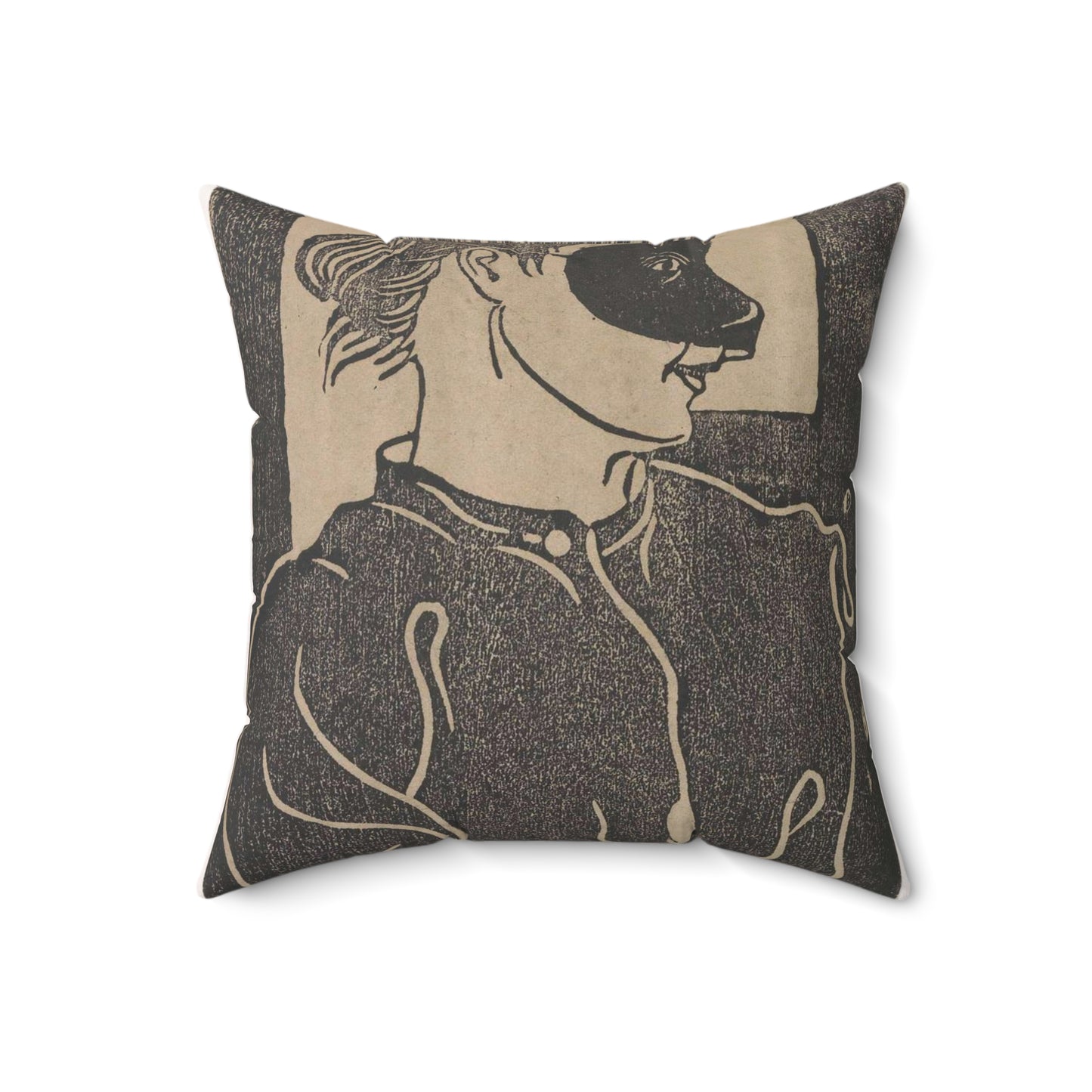 Samuel Jessurun de Mesquita - Gemaskerde vrouw Decorative Accent Square Pillow