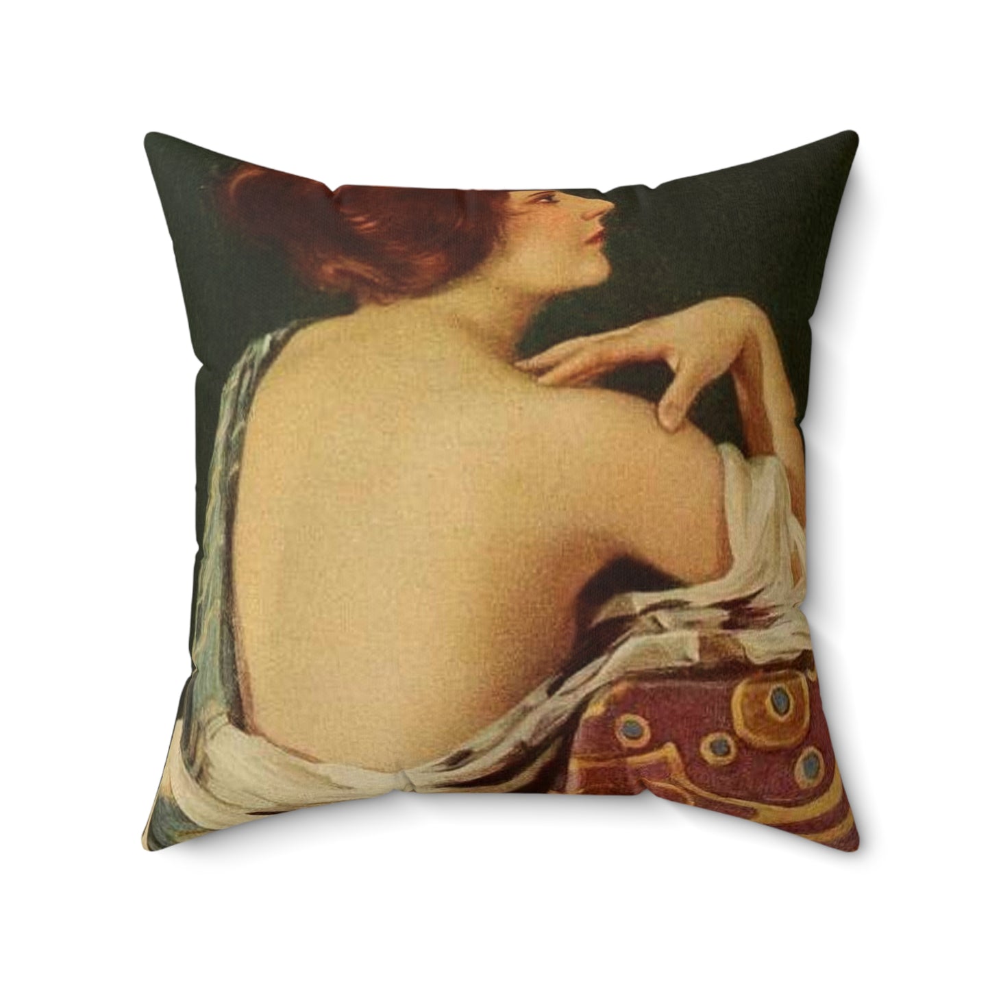 Ruth Stonehouse painted by Benjamin Eggleston, 1922 Decorative Accent Square Pillow