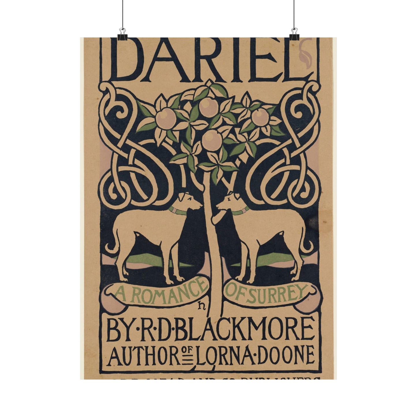 Dariel, a romance of Surrey, by R. D. Blackmore High Quality Matte Wall Art Poster for Home, Office, Classroom