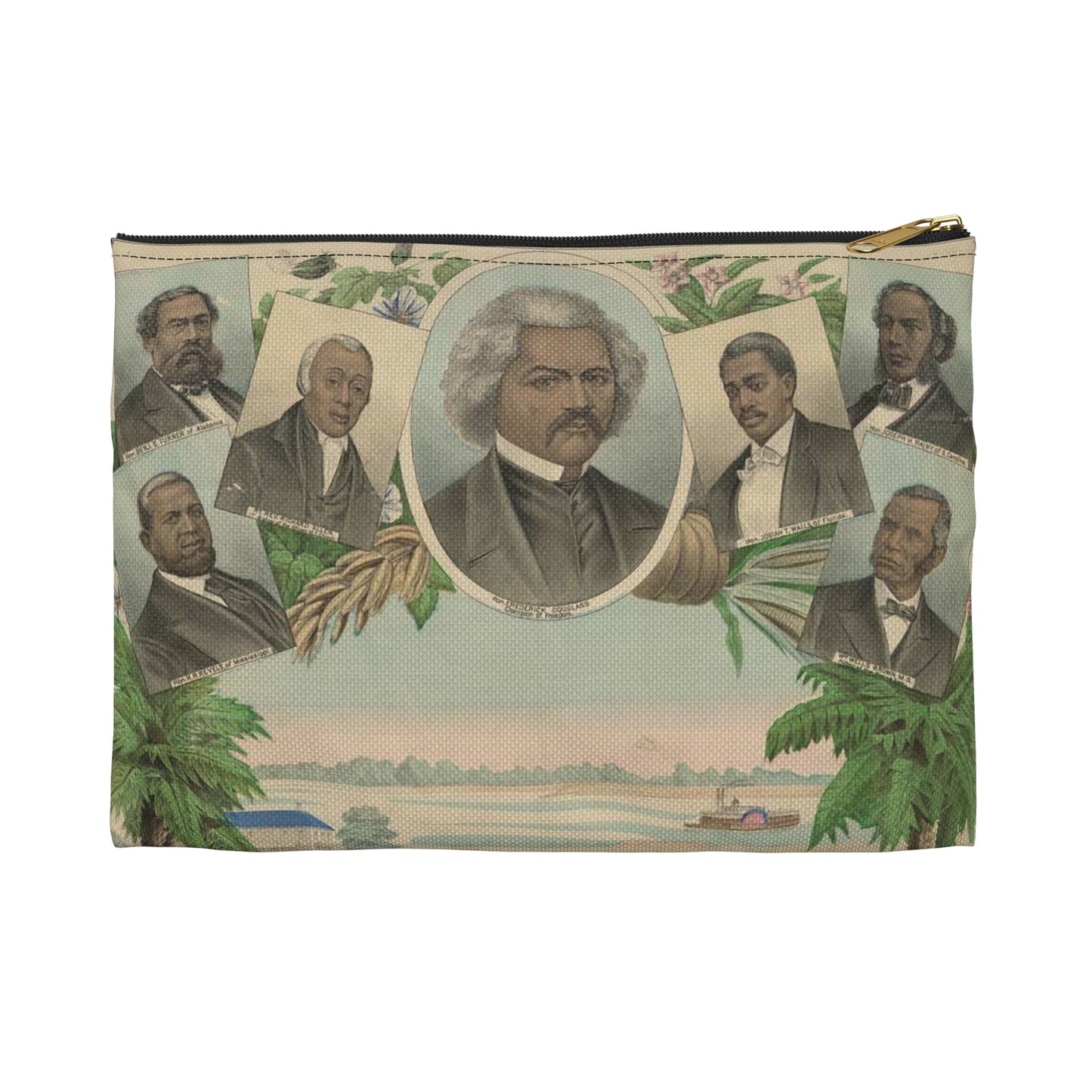 From the plantation to the Senate Large Organizer Pouch with Black Zipper