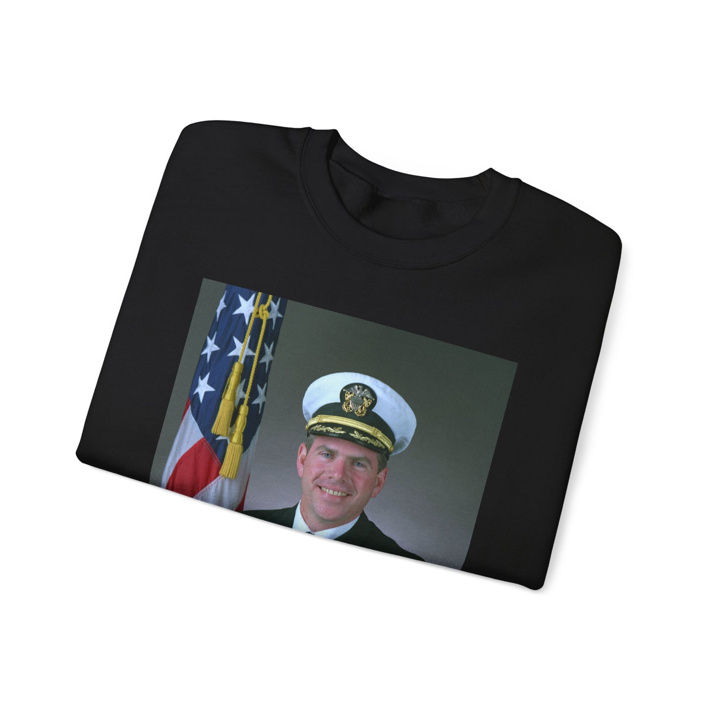 Commander Theodore J. Hoffman, USN Black Heavy Blend Adult Crew Neck SweatShirt