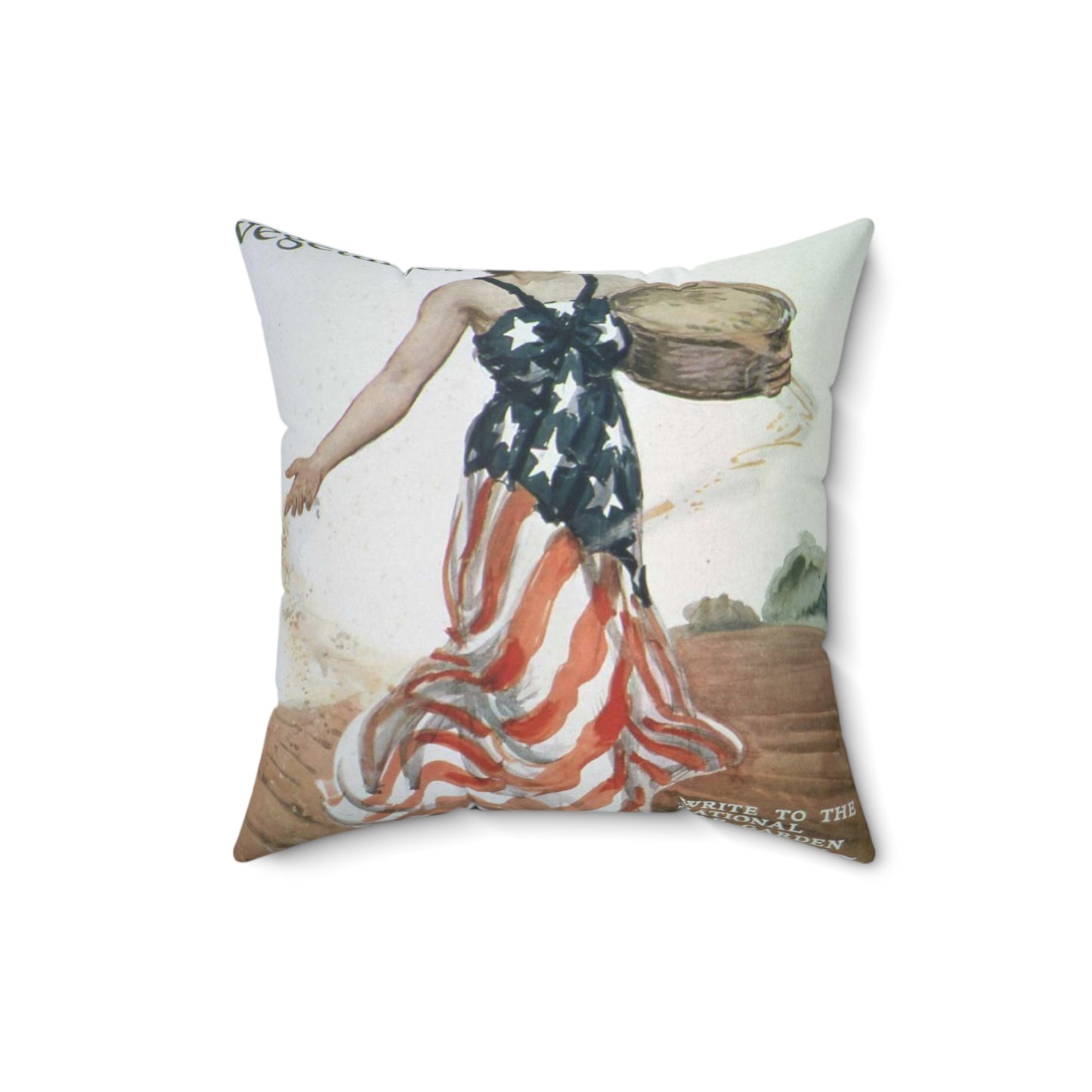 "Sow the Seeds of Victory^ Plant and raise your own vegetables. Write to the National War Garden Commission- Washington, - NARA - 512498 Decorative Accent Square Pillow