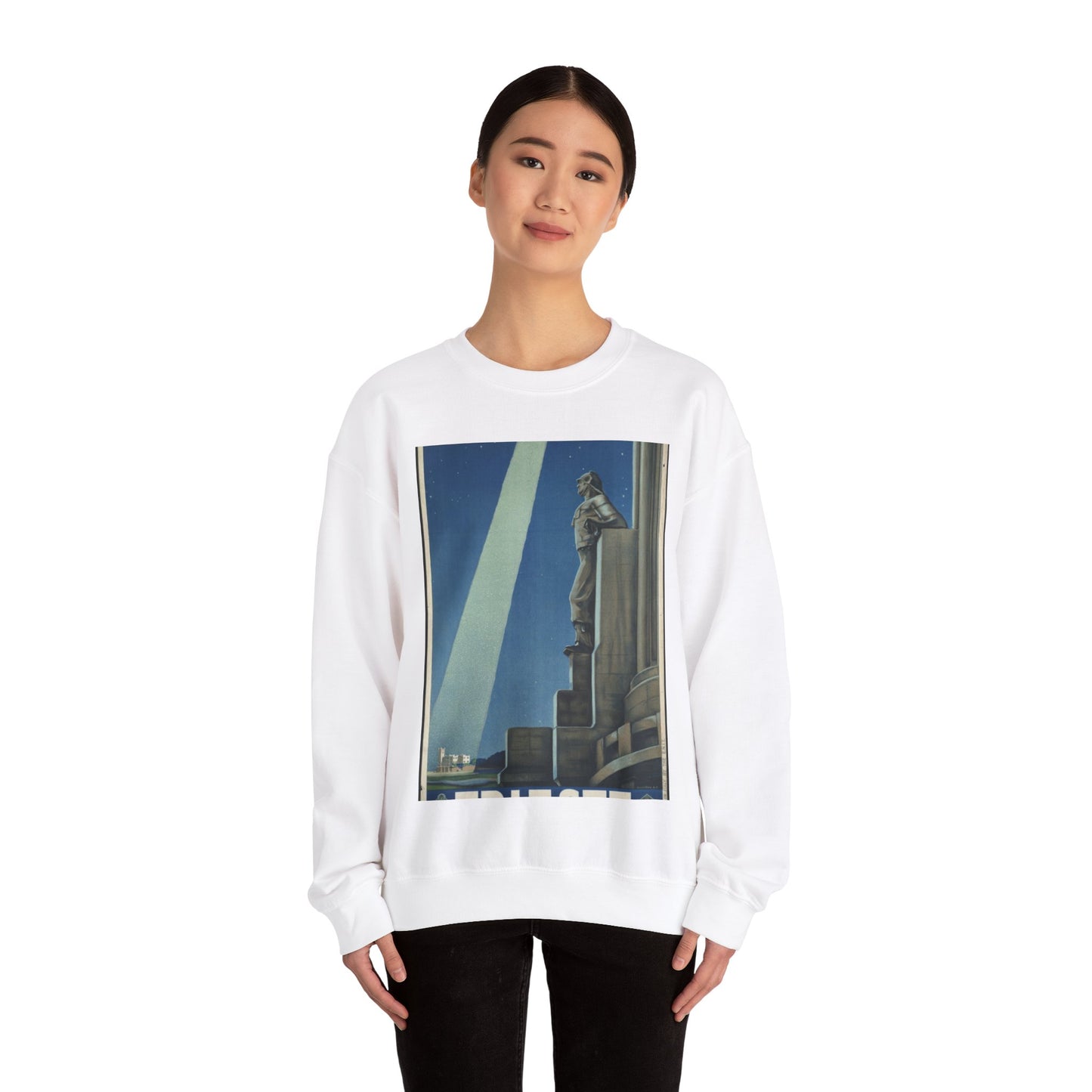 Trieste. Vintage Travel Posters, 1920s-1930s White Heavy Blend Adult Crew Neck SweatShirt