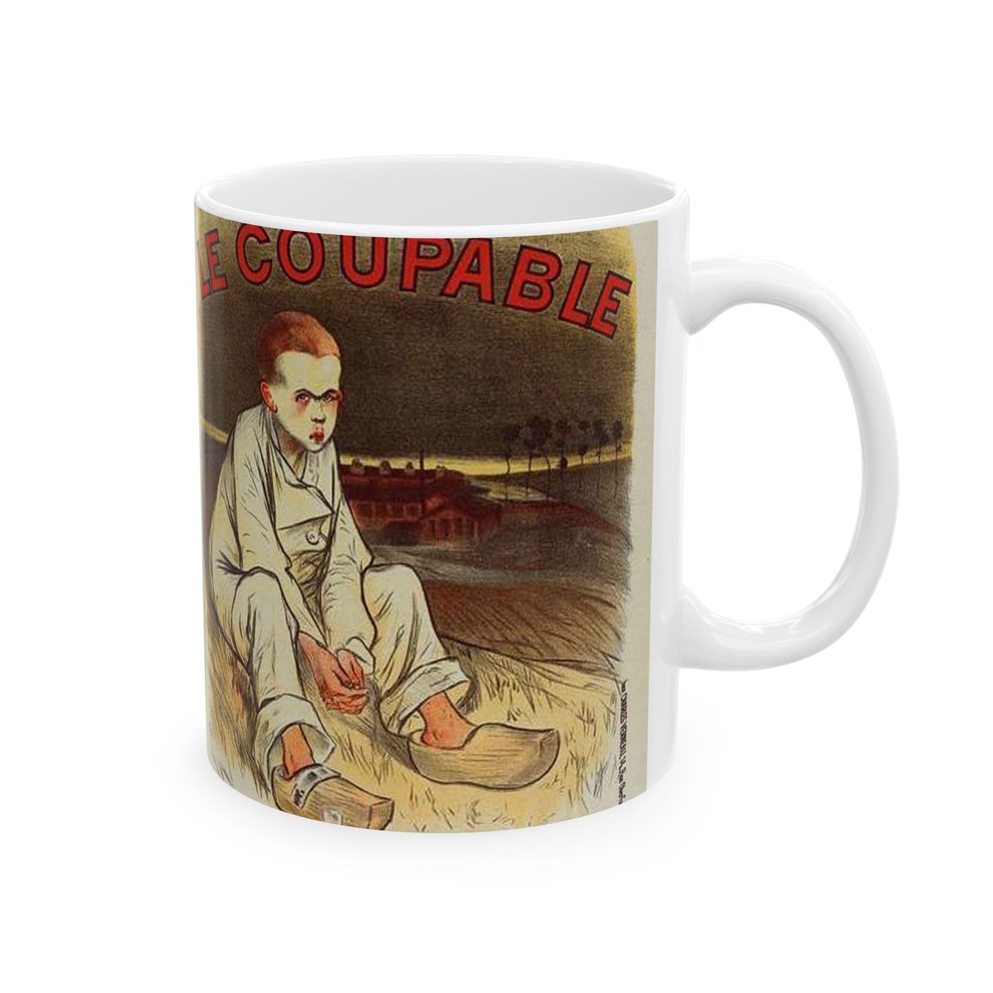 Affiche pour le roman "le Coupable", de François Coppée, publié dans le Journal. Beautiful Novelty Ceramic Coffee Mug 11oz