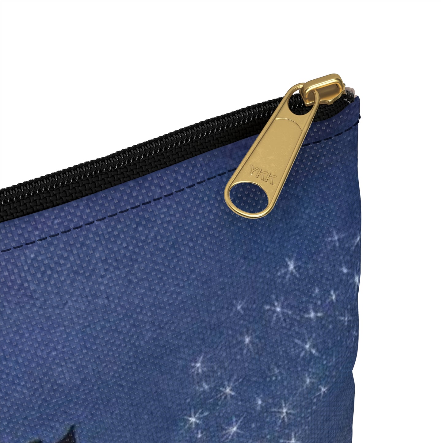 ‘No sooner had he whistled than he heard a whizzing and a whirring from all quarters, and such a large flock of birds swept down that they blackened all the field in which they settled’ (6278219321) Large Organizer Pouch with Black Zipper