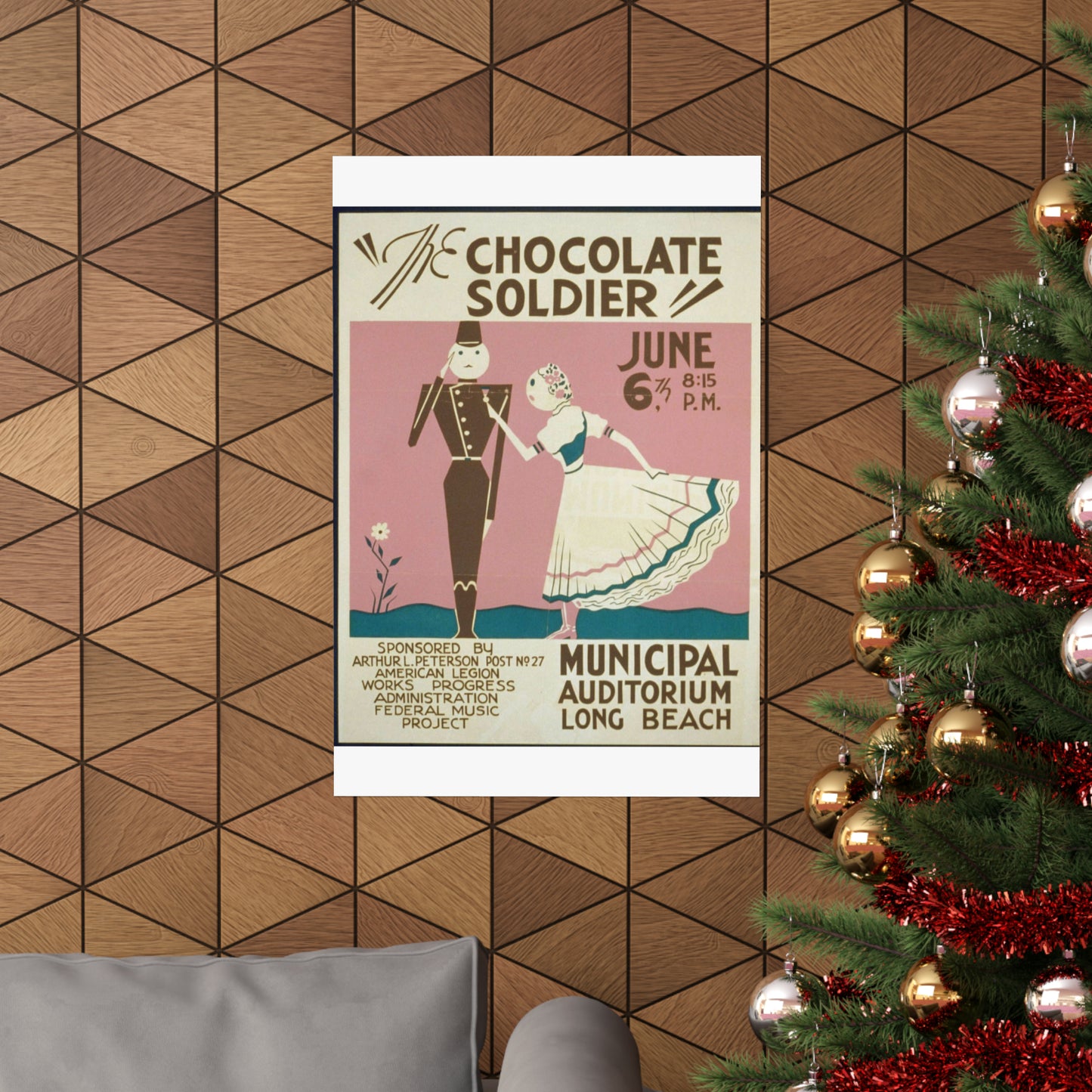 "The chocolate soldier" - WPA poster, Public domain, Library of Congress High Quality Matte Wall Art Poster for Home, Office, Classroom