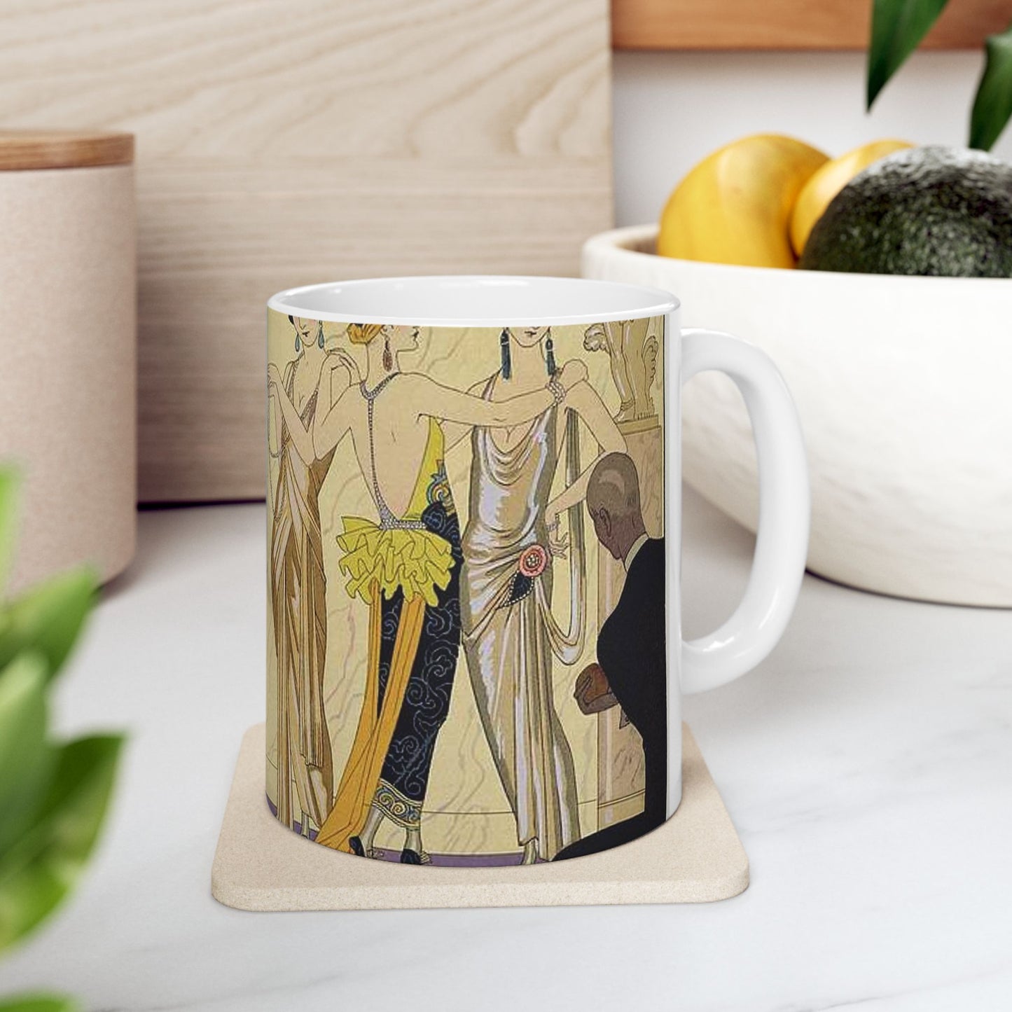 George Barbier judgement paris - Art Deco public domain image Beautiful Novelty Ceramic Coffee Mug 11oz