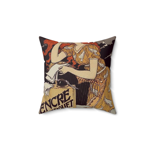Affiche pour l' "Encre Marquet". Decorative Accent Square Pillow