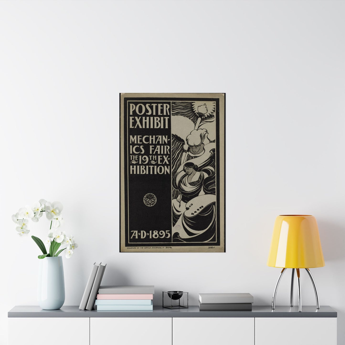 Poster exhibit, Mechanics Fair, the 19th exhibition, A.D. 1895 High Quality Matte Wall Art Poster for Home, Office, Classroom