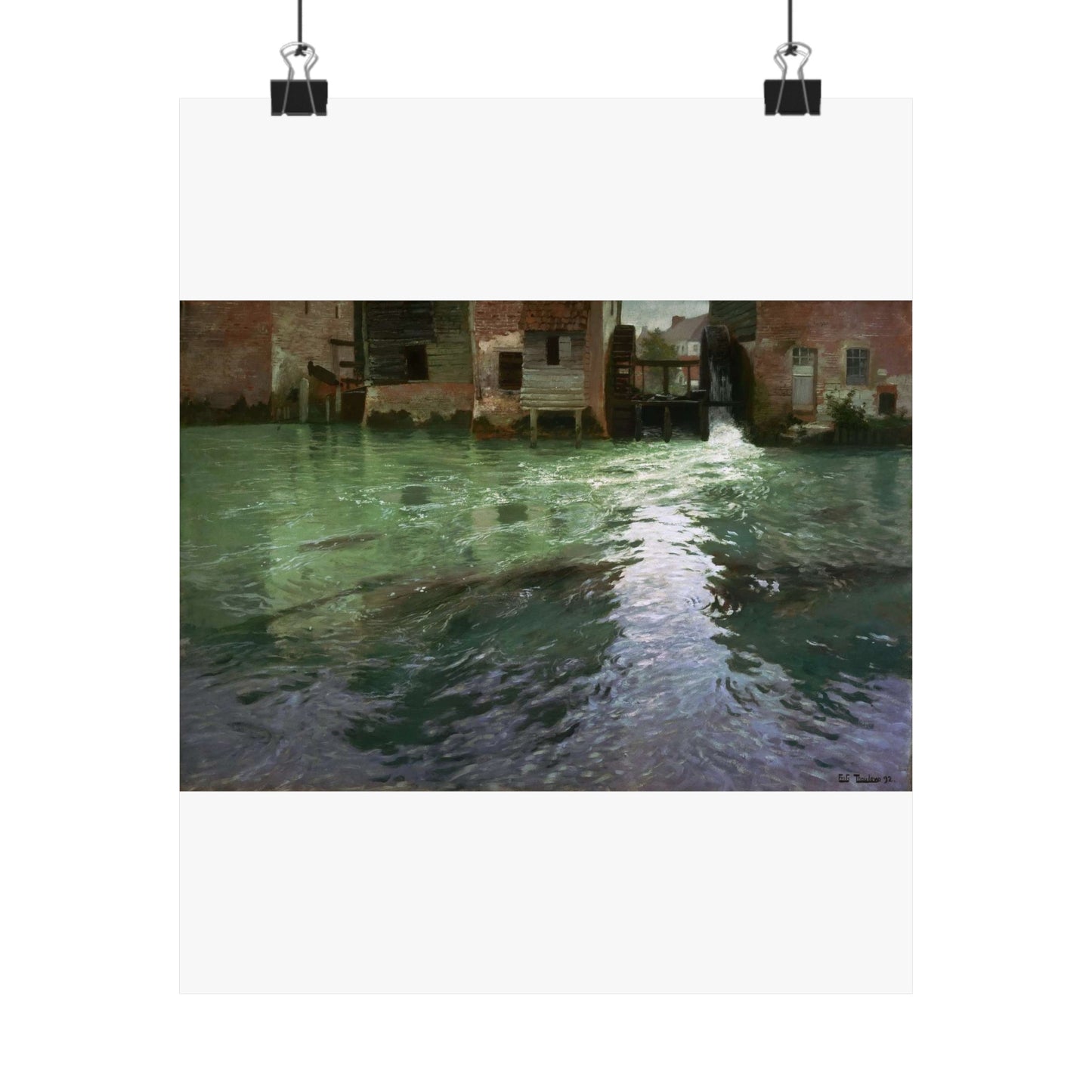 Fritz Thaulow Watermill 1892 High Quality Matte Wall Art Poster for Home, Office, Classroom