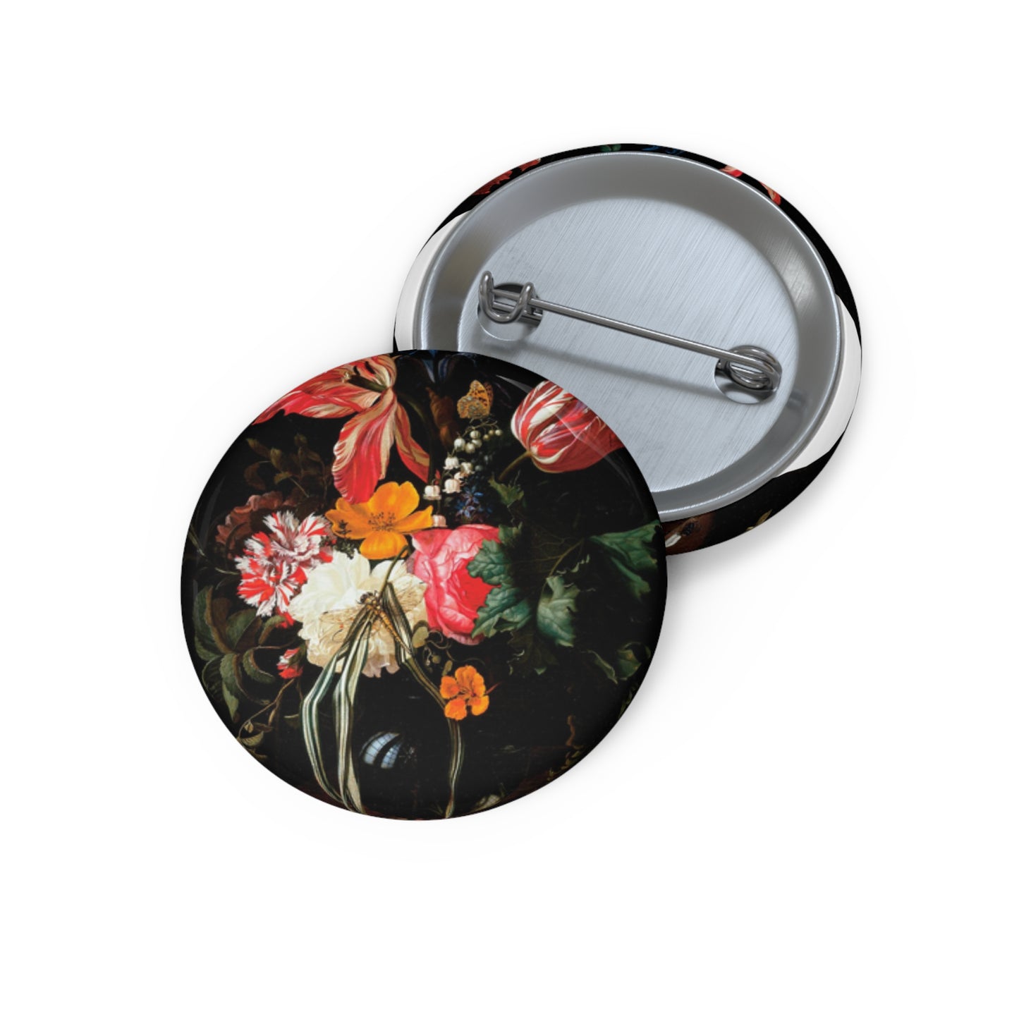 Maria van Oosterwijck - Flower Still Life - Google Art Project Pin Buttons with Crisp Design