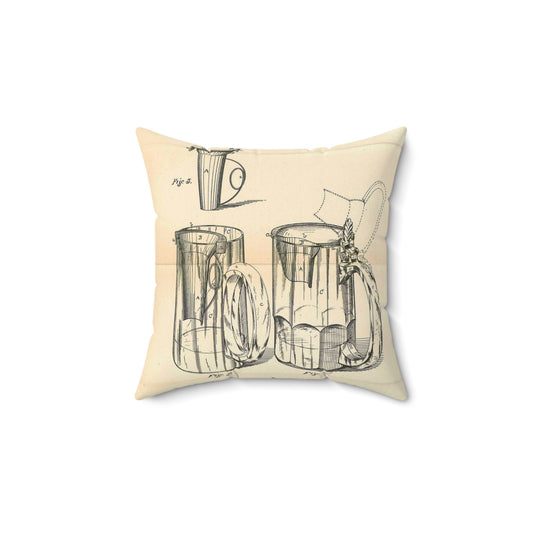 Patent Case File No. 220,155, Improvement in Drinking Cup Attachments, Inventor William C. King - DPLA - bc0fd11a4280e0c69e0eee5ff25aea78 (page 19) Decorative Accent Square Pillow