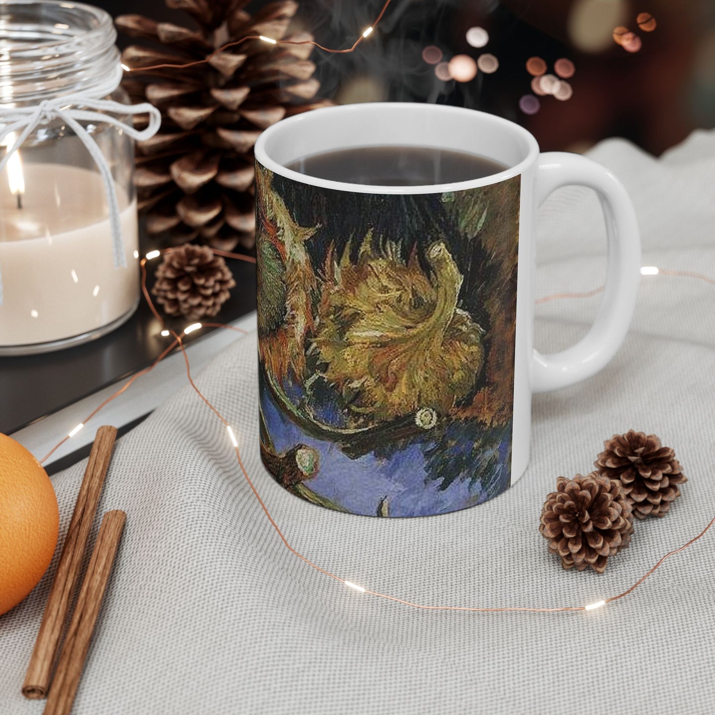 Four Withered Sunflowers Beautiful Novelty Ceramic Coffee Mug 11oz