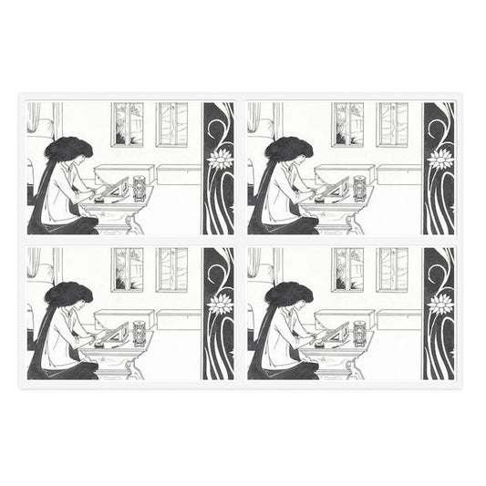 How la Beale Isoud wrote to Sir Tristram Laminated UV Protective Vinyl Stickers