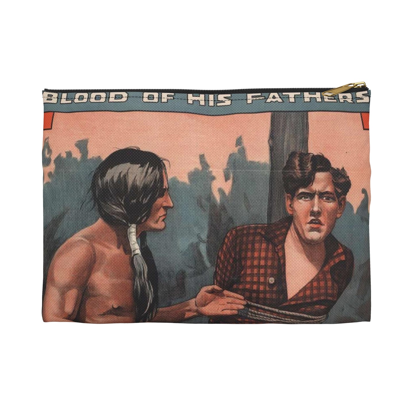 The way of the redman Blood of his fathers. Large Organizer Pouch with Black Zipper