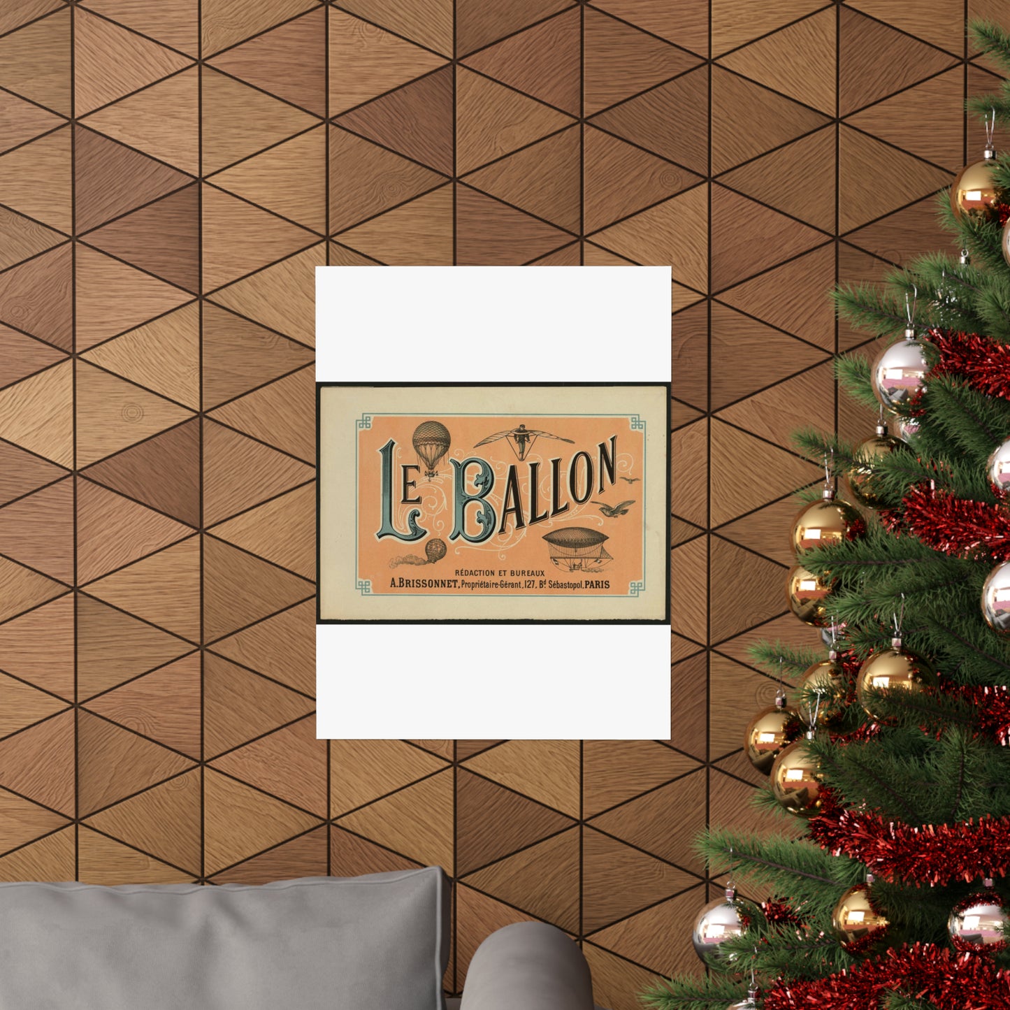 Le ballon rédaction et bureaux A. Brissonnet ... Paris. High Quality Matte Wall Art Poster for Home, Office, Classroom