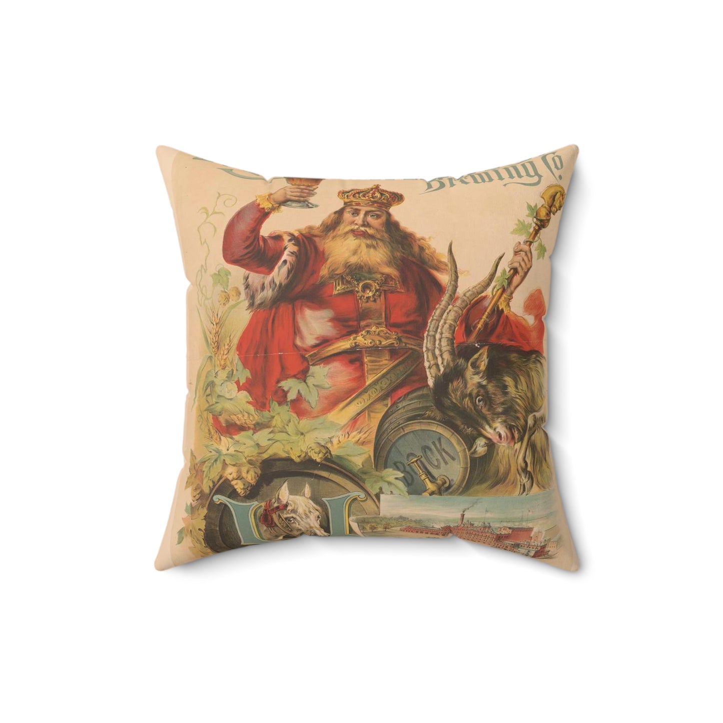 D.G. Yuengling Jr. Brewing Co., bock beer Decorative Accent Square Pillow