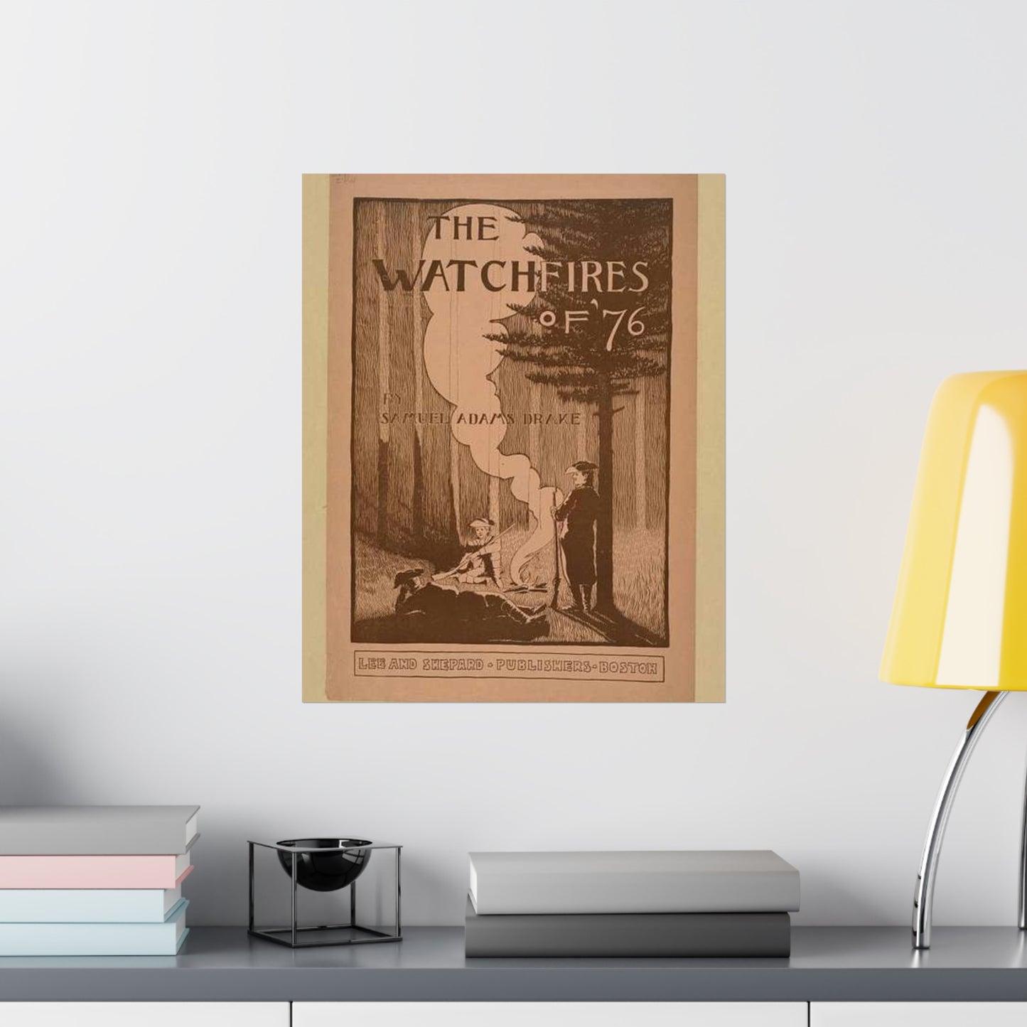 The watchfires of '76., Art Nouveau Poster High Quality Matte Wall Art Poster for Home, Office, Classroom