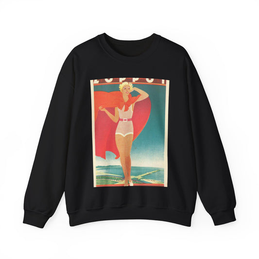 Jupp Wiertz - Zoppot, das Weltbad an der Ostsee Black Heavy Blend Adult Crew Neck SweatShirt