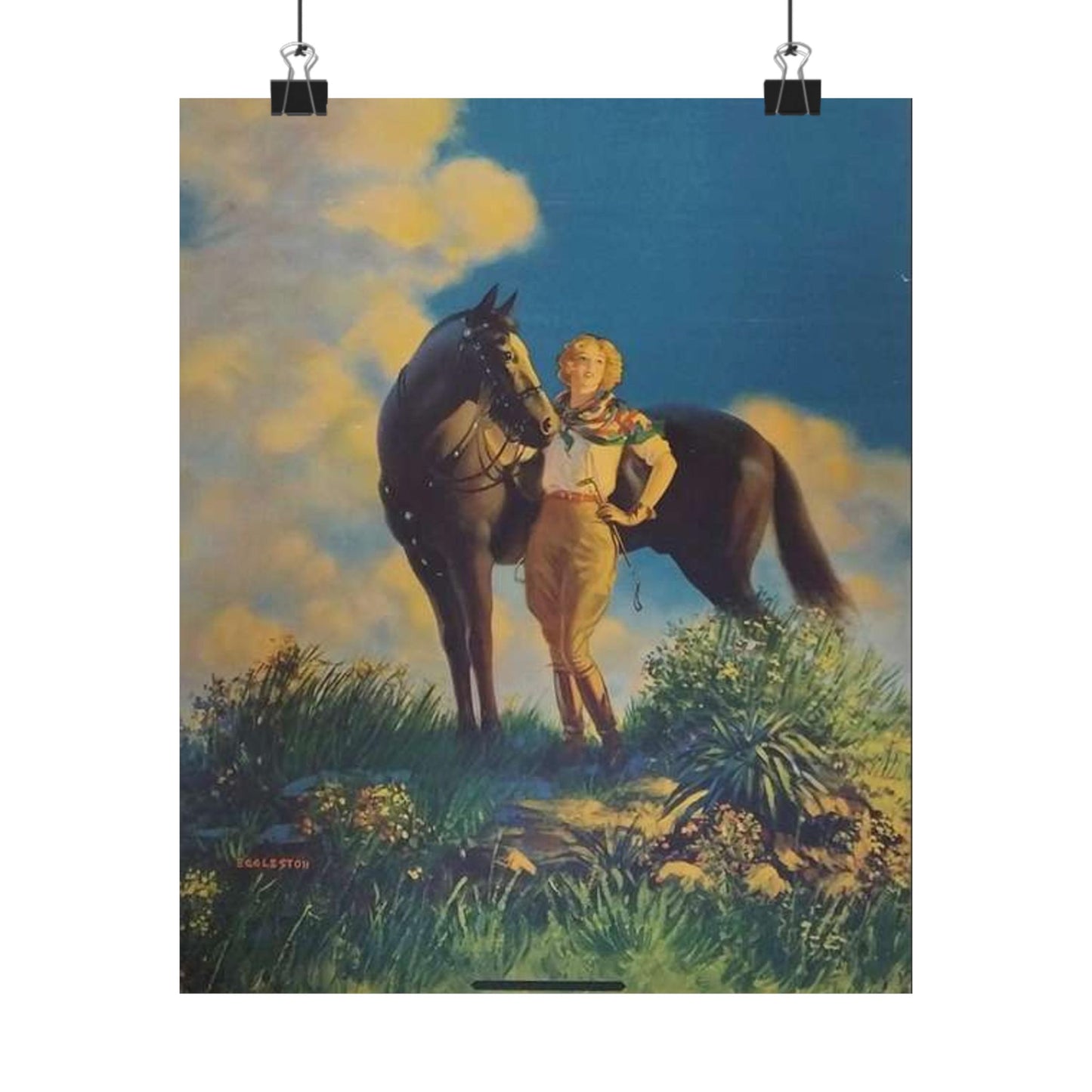 Top of the World, or, Dejando al Munro Atras, painting by Edward Mason Eggleston High Quality Matte Wall Art Poster for Home, Office, Classroom