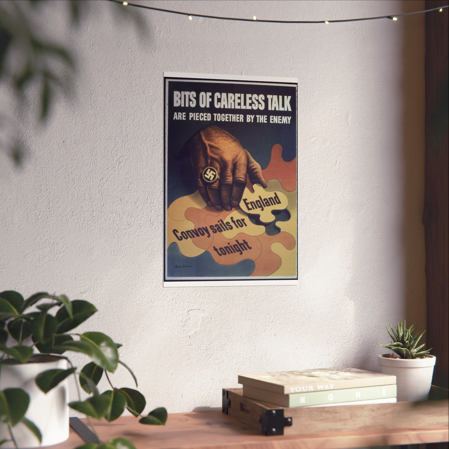 "Bits of careless talk are pieced together by the enemy" - NARA - 513972 High Quality Matte Wall Art Poster for Home, Office, Classroom