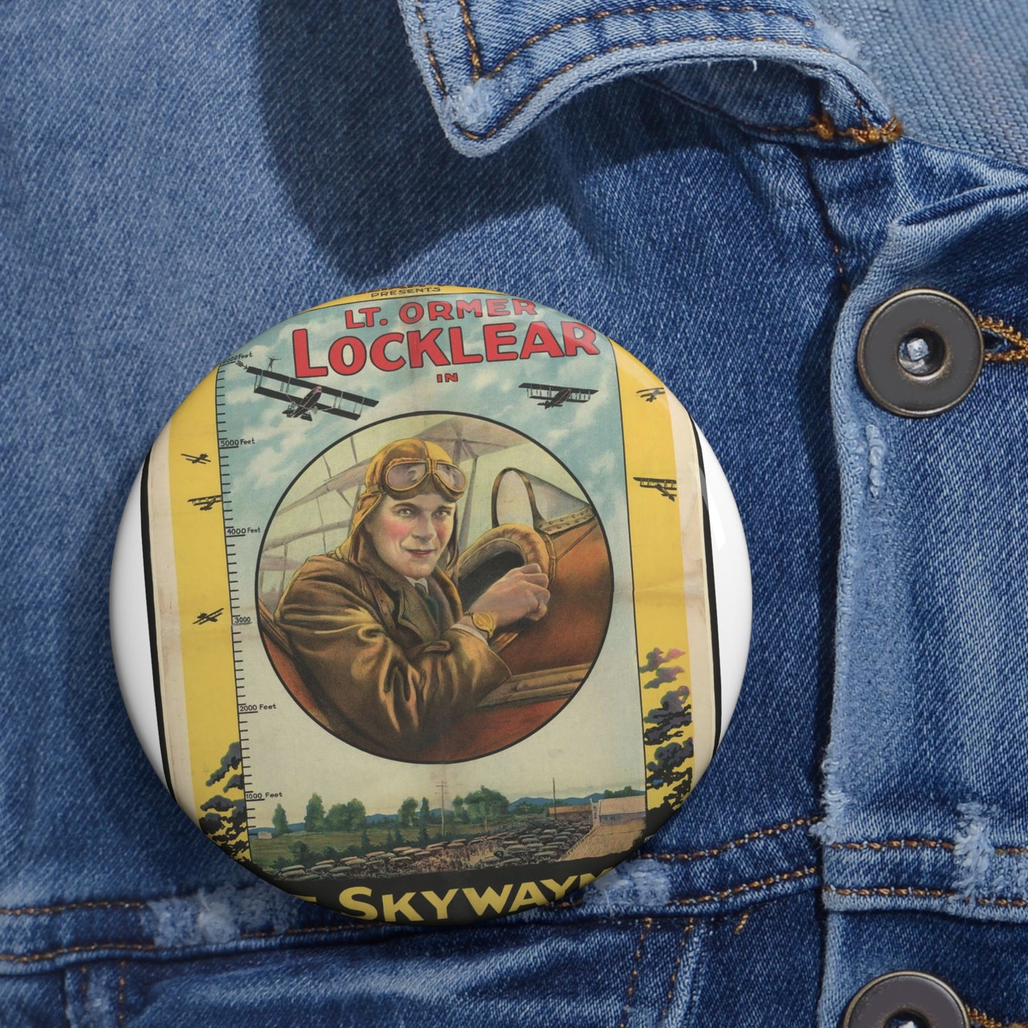 William Fox presents Lt. Ormer Locklear in The skywalker Pin Buttons with Crisp Design