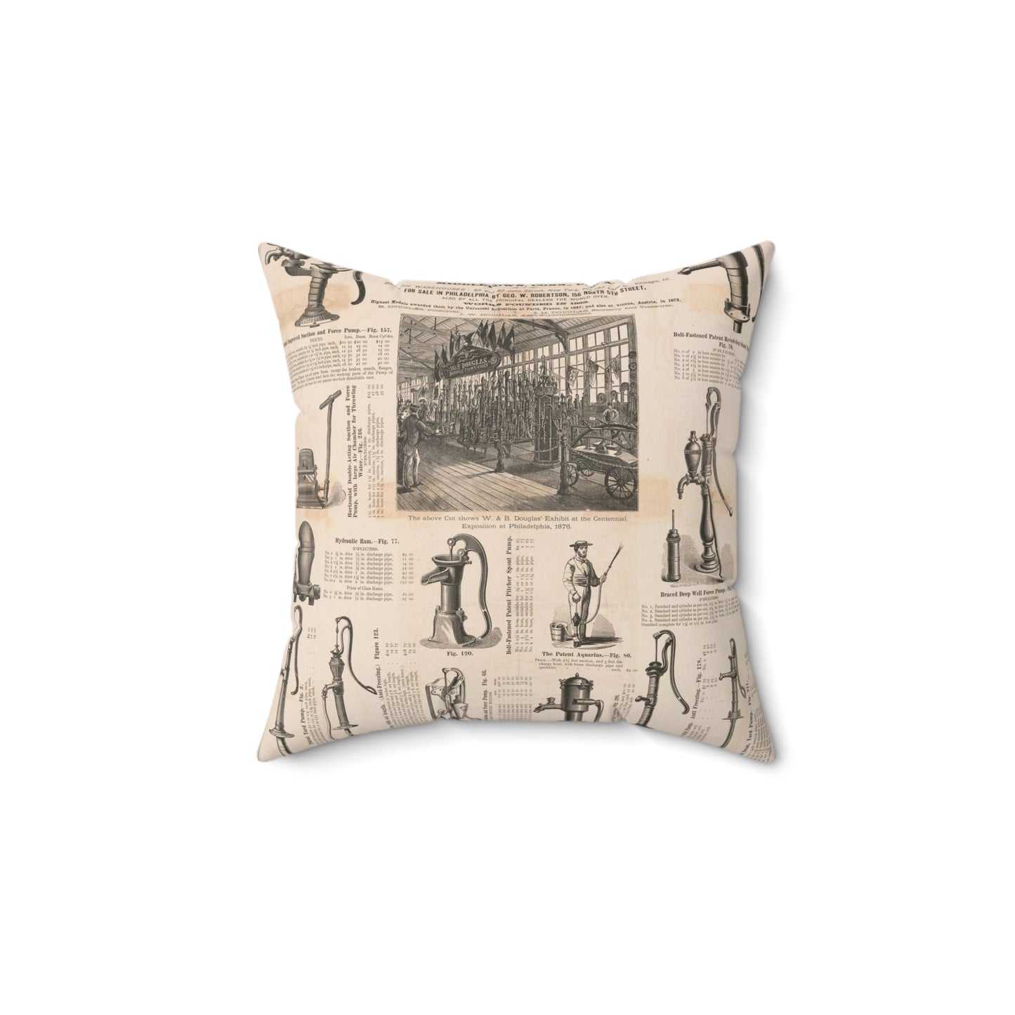 W. & B. Douglas, the oldest and most extensive manufacturers in the world of pumps Decorative Accent Square Pillow