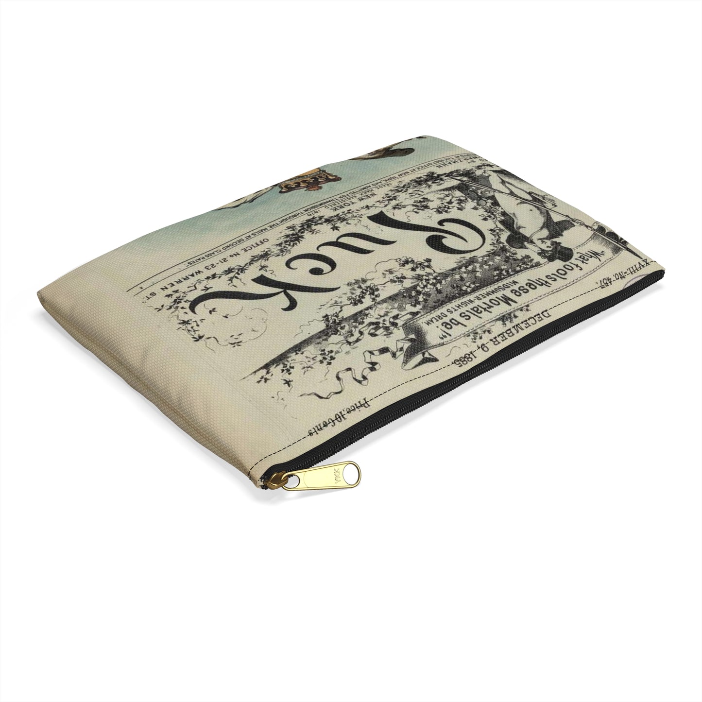 The pig has the pull / Gillam. - Drawing. Public domain image. Large Organizer Pouch with Black Zipper