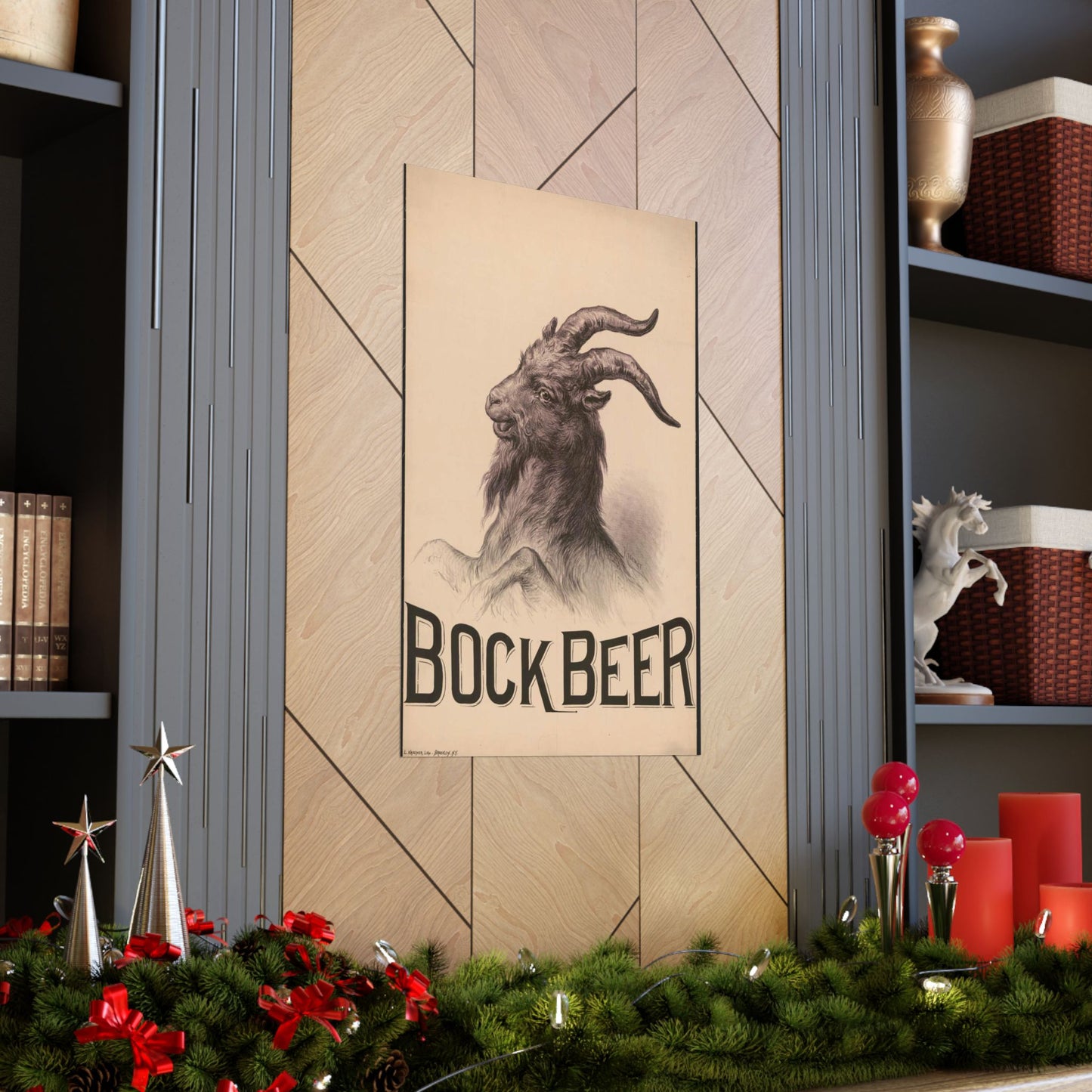 Bock Beer - Print, Library of Congress collection High Quality Matte Wall Art Poster for Home, Office, Classroom