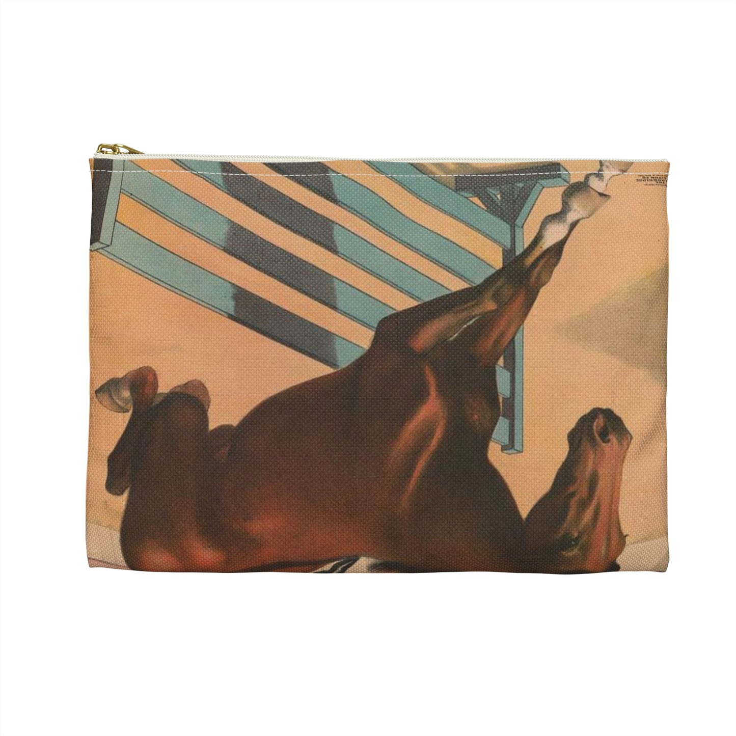 Die Barnum & Bailey groesste schaustellung der welt Reiter-wettrennen. Der Springende jockey.. Large Organizer Pouch with Black Zipper