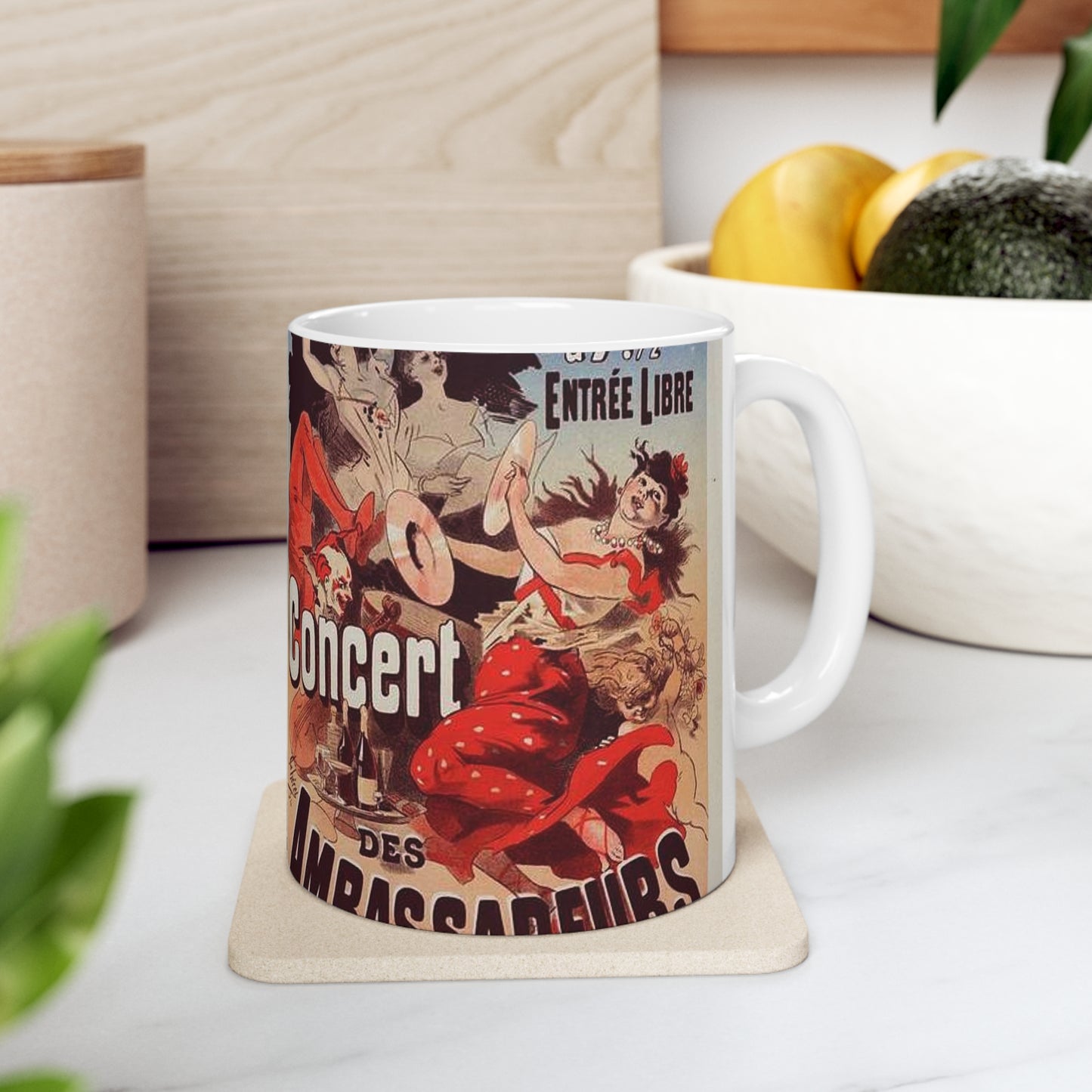 Affiche pour le "Concert des Ambassadeurs". Beautiful Novelty Ceramic Coffee Mug 11oz