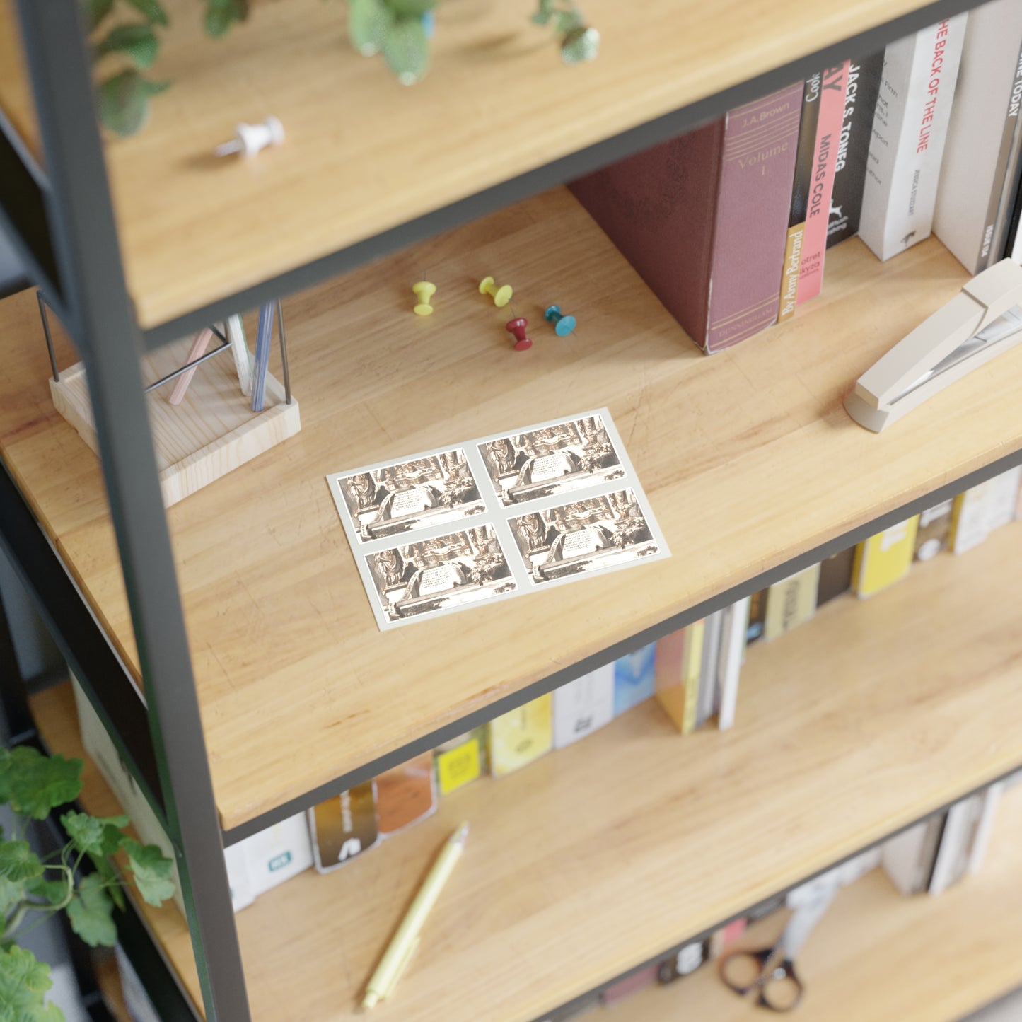 A Reconstruction of the Thermae of Diocletian (above) and a View of the Ruins (below) Laminated UV Protective Vinyl Stickers