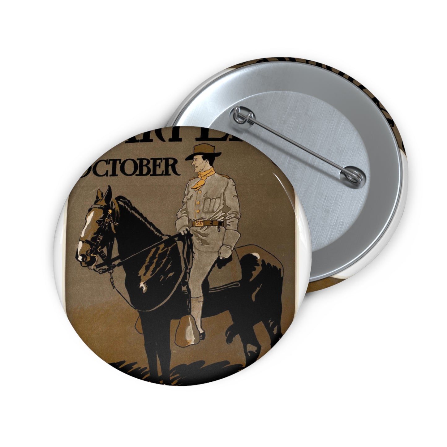 Edward Penfield - Edward Penfield, Harper's October Pin Buttons with Crisp Design