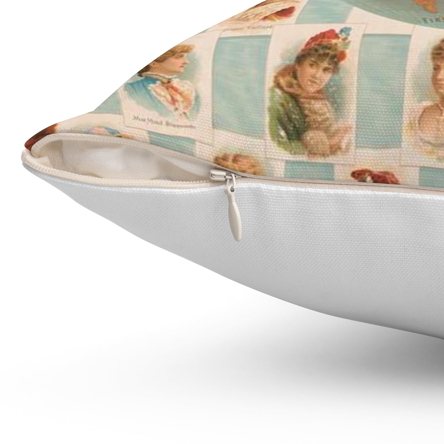 The world's beauties, first-series, Allen & Ginter, manufacturers of cigarettes, Richmond, Virginia Decorative Accent Square Pillow