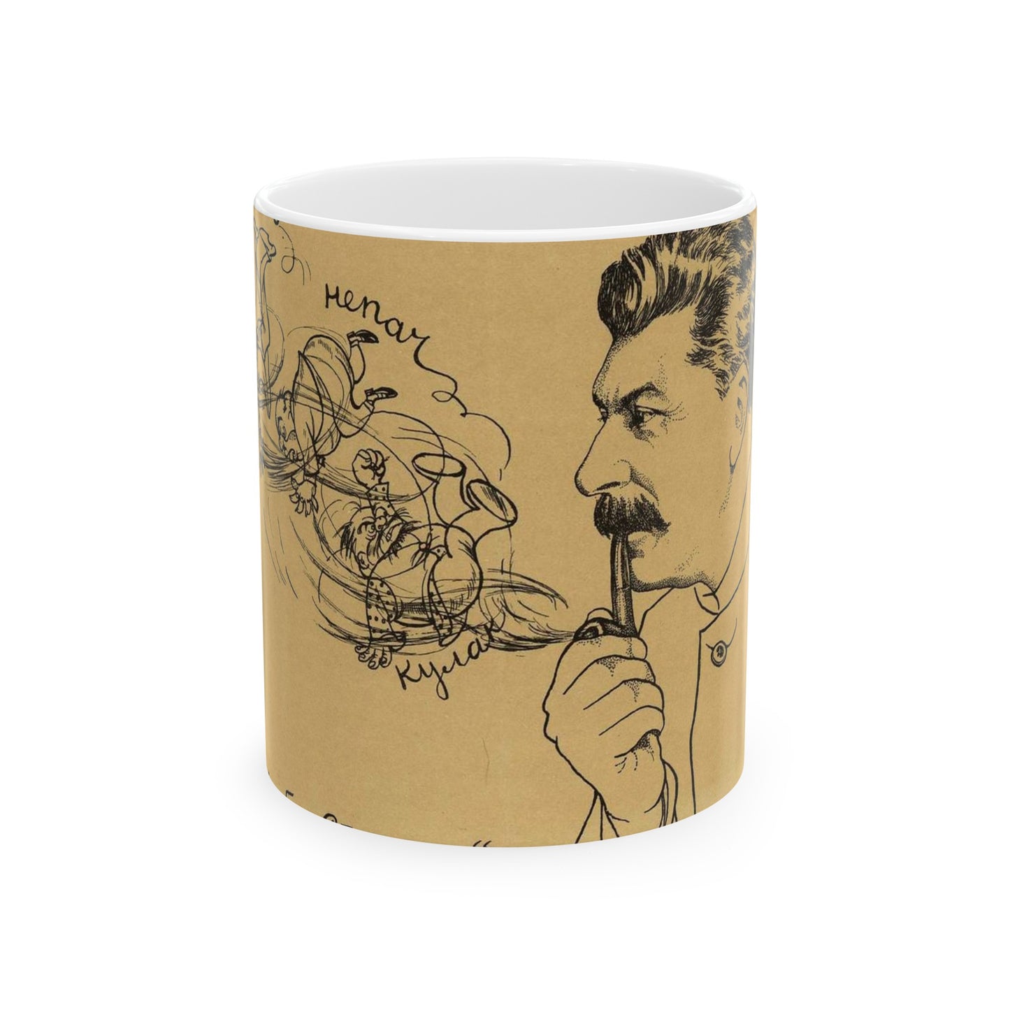 Deni - Trubka Stalina - Stalin's Pipe, 1930 Beautiful Novelty Ceramic Coffee Mug 11oz