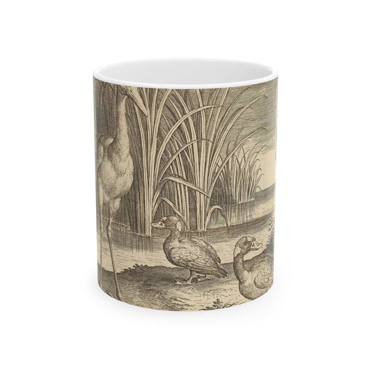 Adriaen Collaert - Enkele watervogels aan een oever Beautiful Novelty Ceramic Coffee Mug 11oz