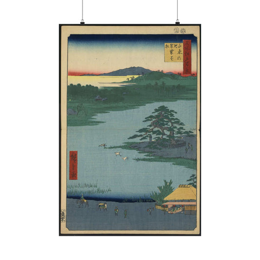 Gajō icchō, Andō Hiroshige - Public domain portrait drawing  High Quality Matte Wall Art Poster for Home, Office, Classroom